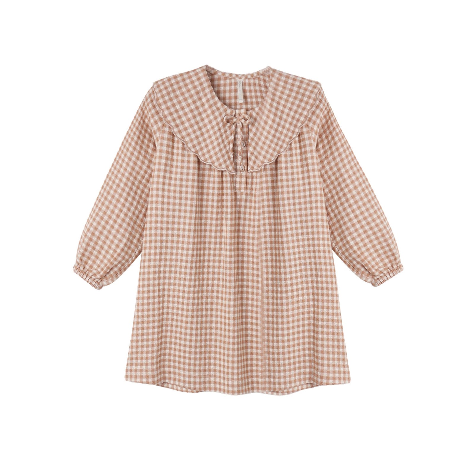 Collette Mini Dress Fawn Gingham