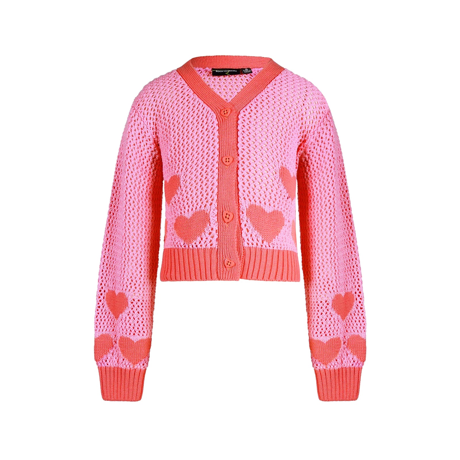 Pink Heart Cardigan