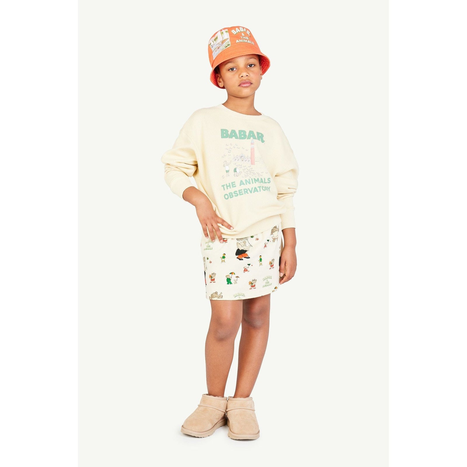 Babar Wombat Kids Skirt - Elephants Butterfly