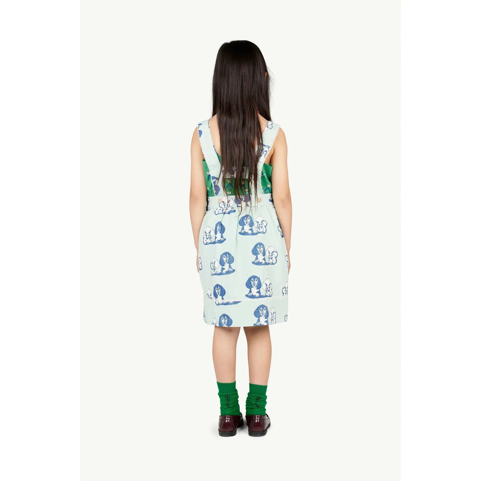Cow Kids Dress Turquoise Turquoise