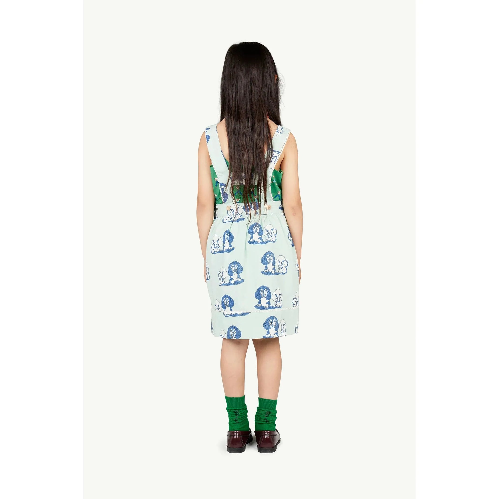 Cow Kids Dress Turquoise Turquoise