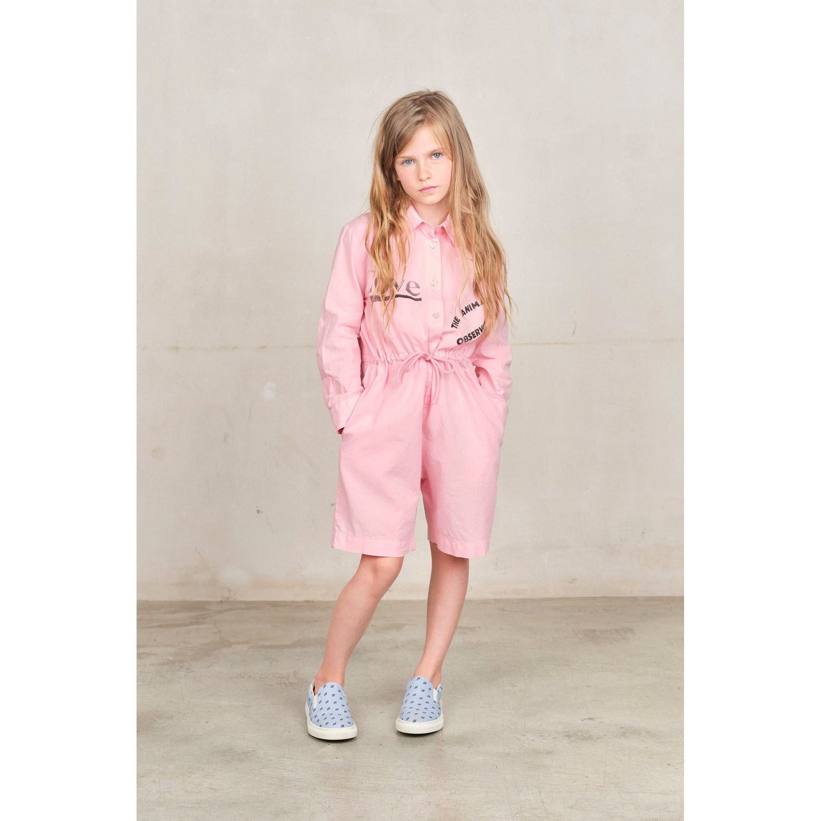 Pink Love Squirrel Short Jumpsuit