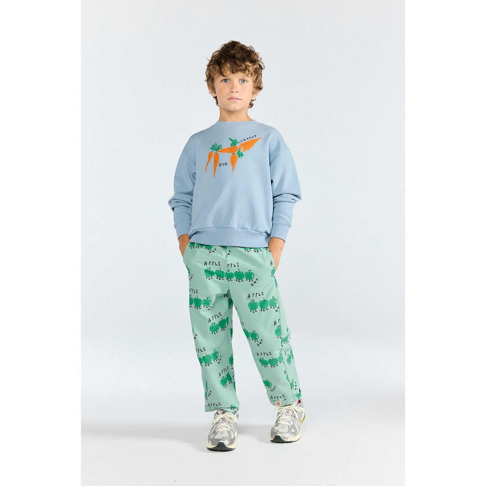 Bear Kid Sweatshirt Blue-Grey