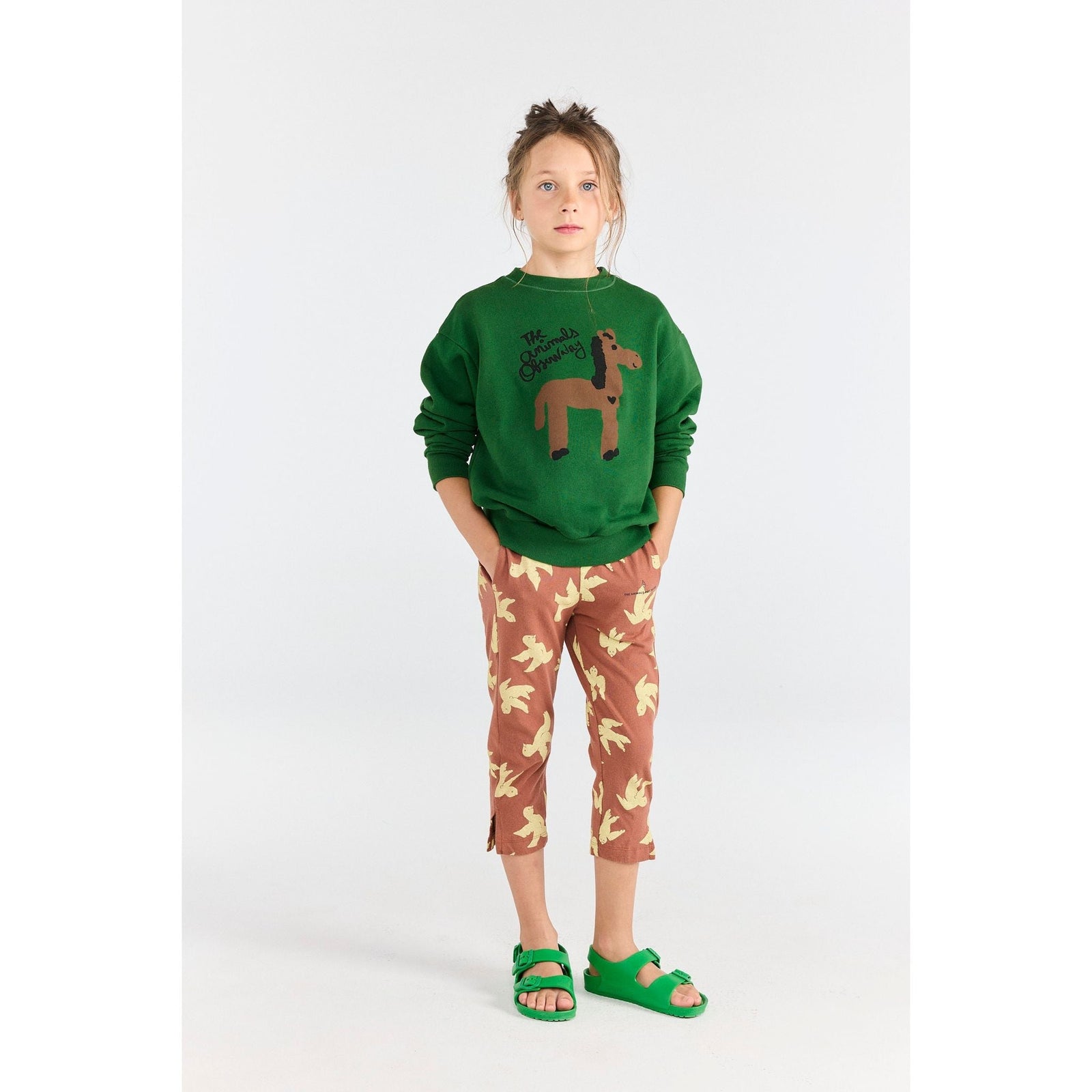 Bear Kid Sweatshirt Dark Garden