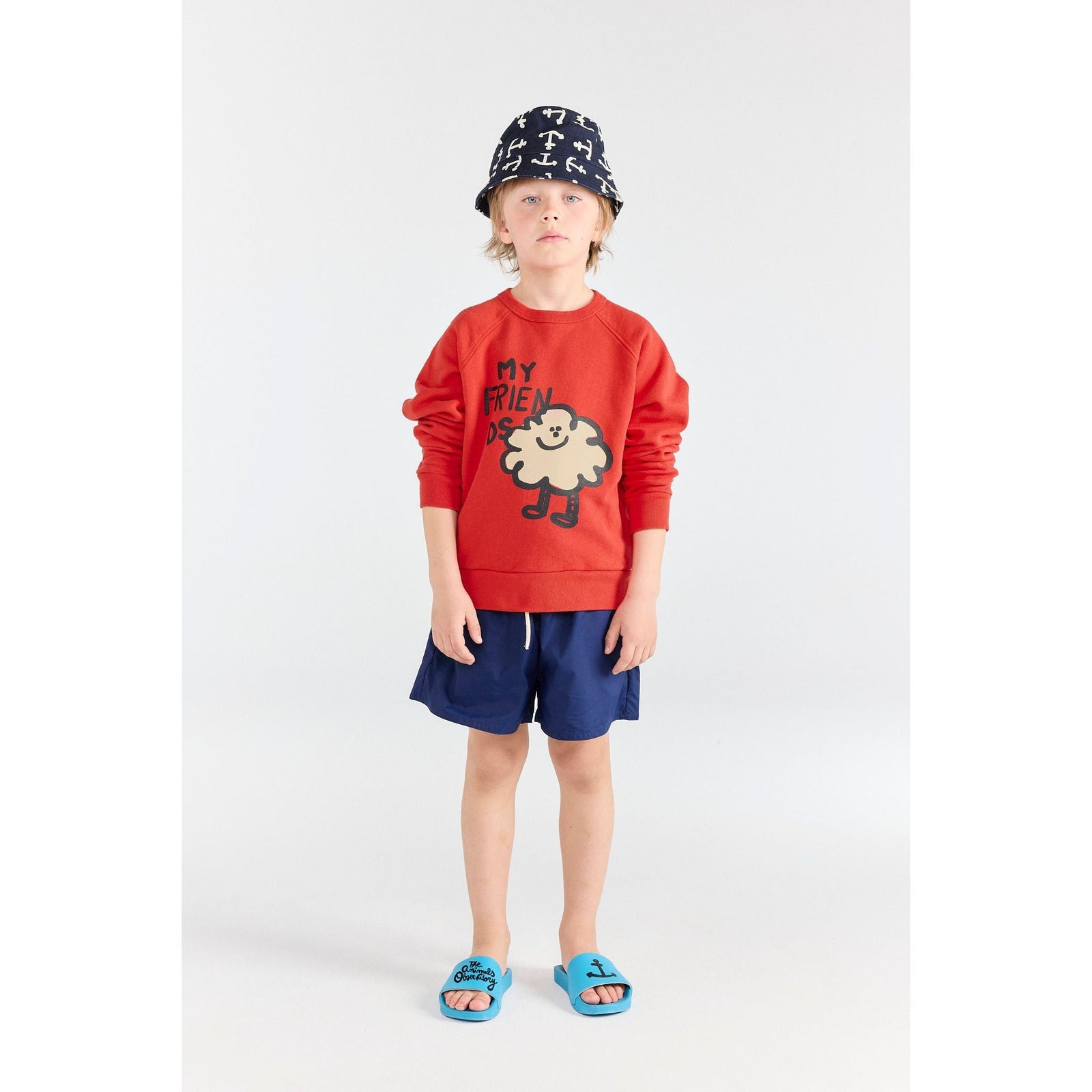 Shark Kid Sweatshirt Red