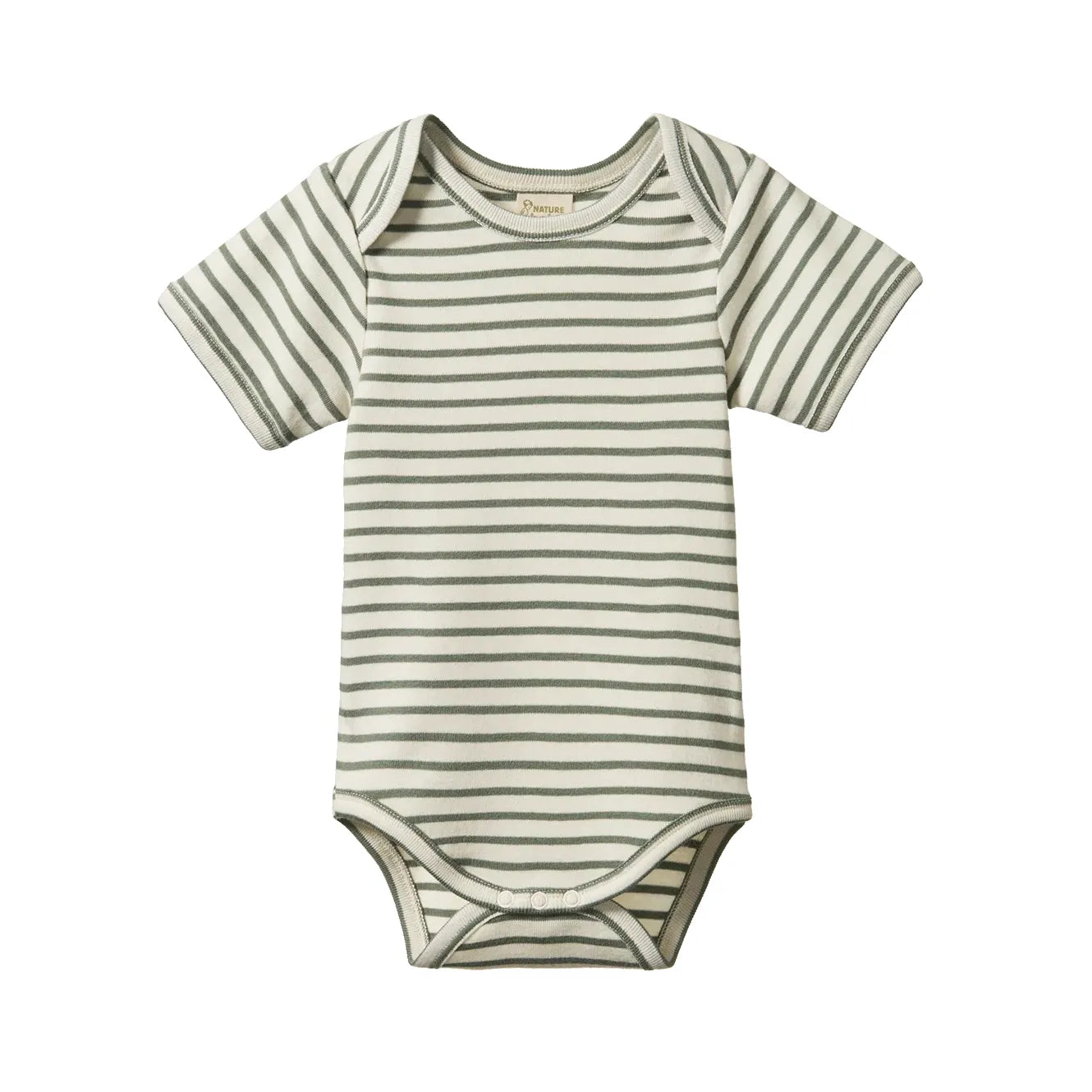Short Sleeve Bodysuit - Nettle Sailor Stripe