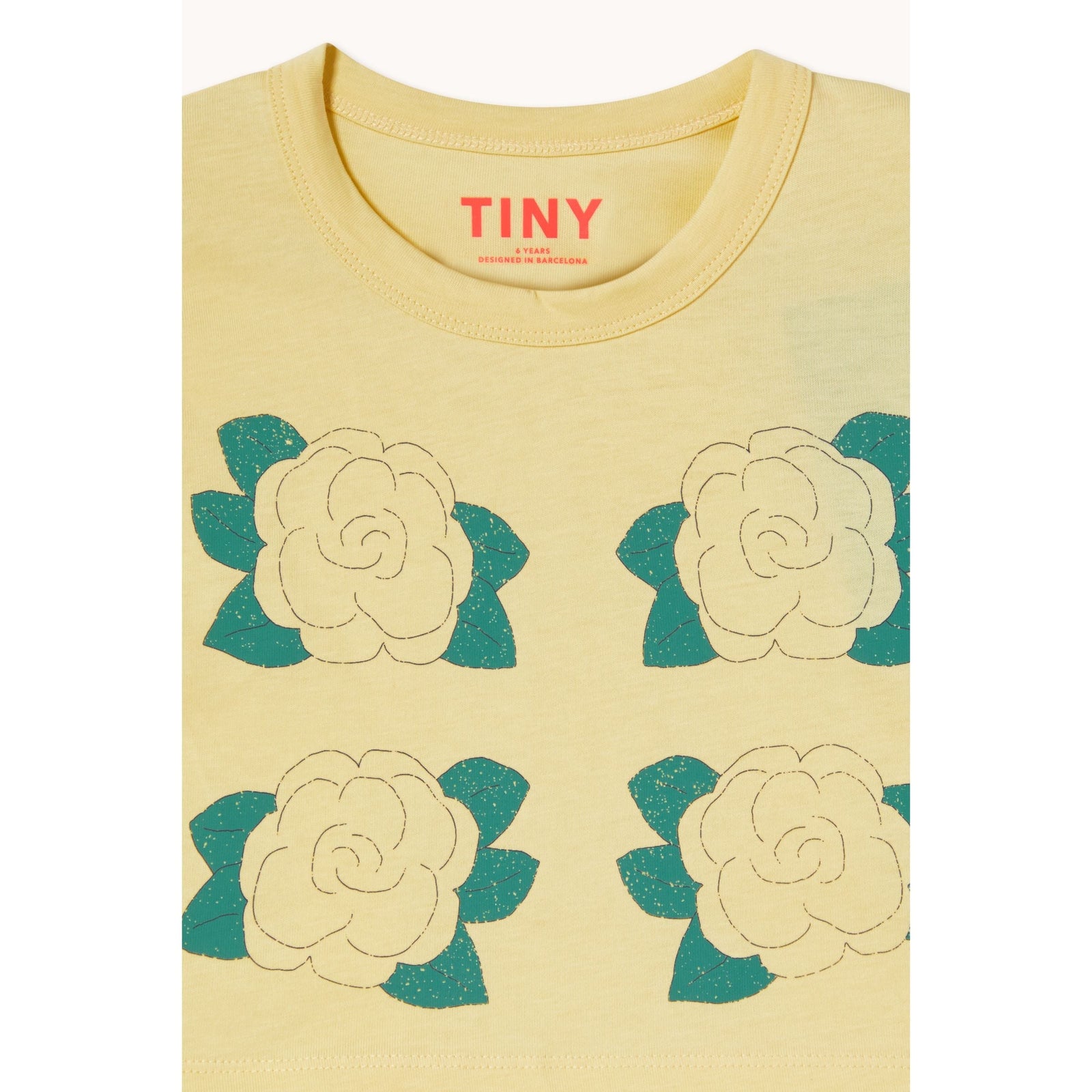Yellow Flowers Graphic Crop Tee
