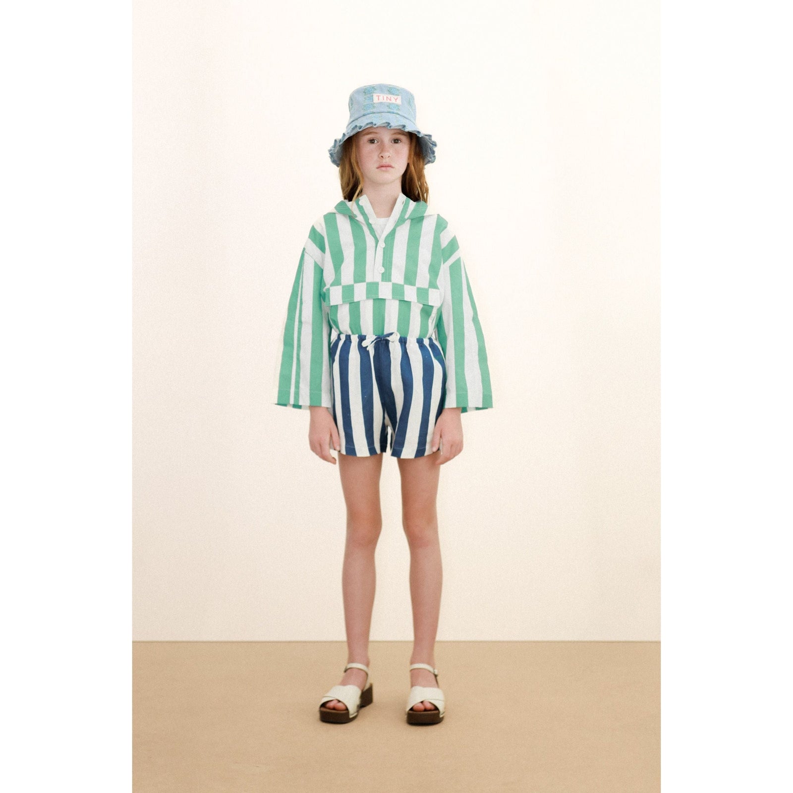 Light Navy Stripes Shorts