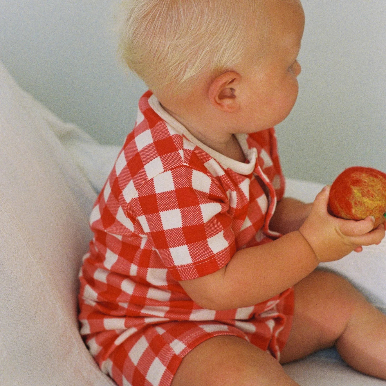 Summer Sleepy Suit - Red Crispin Check