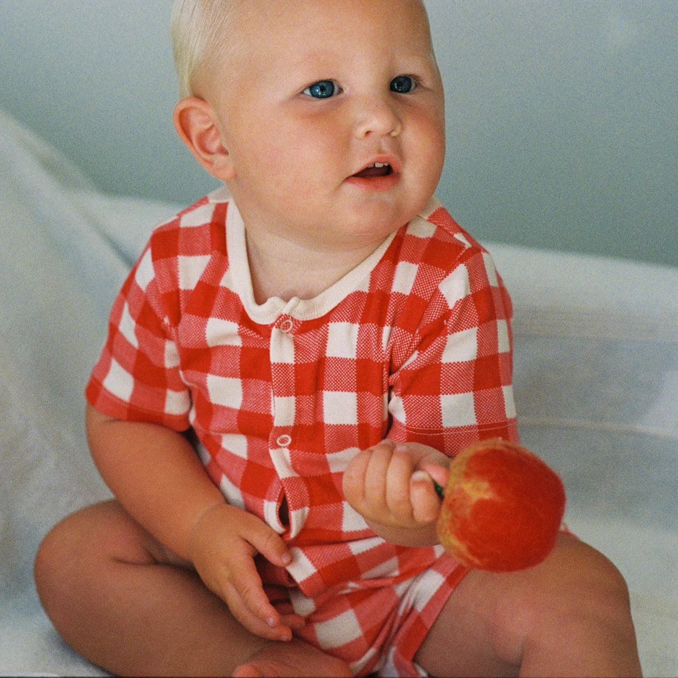 Summer Sleepy Suit - Red Crispin Check