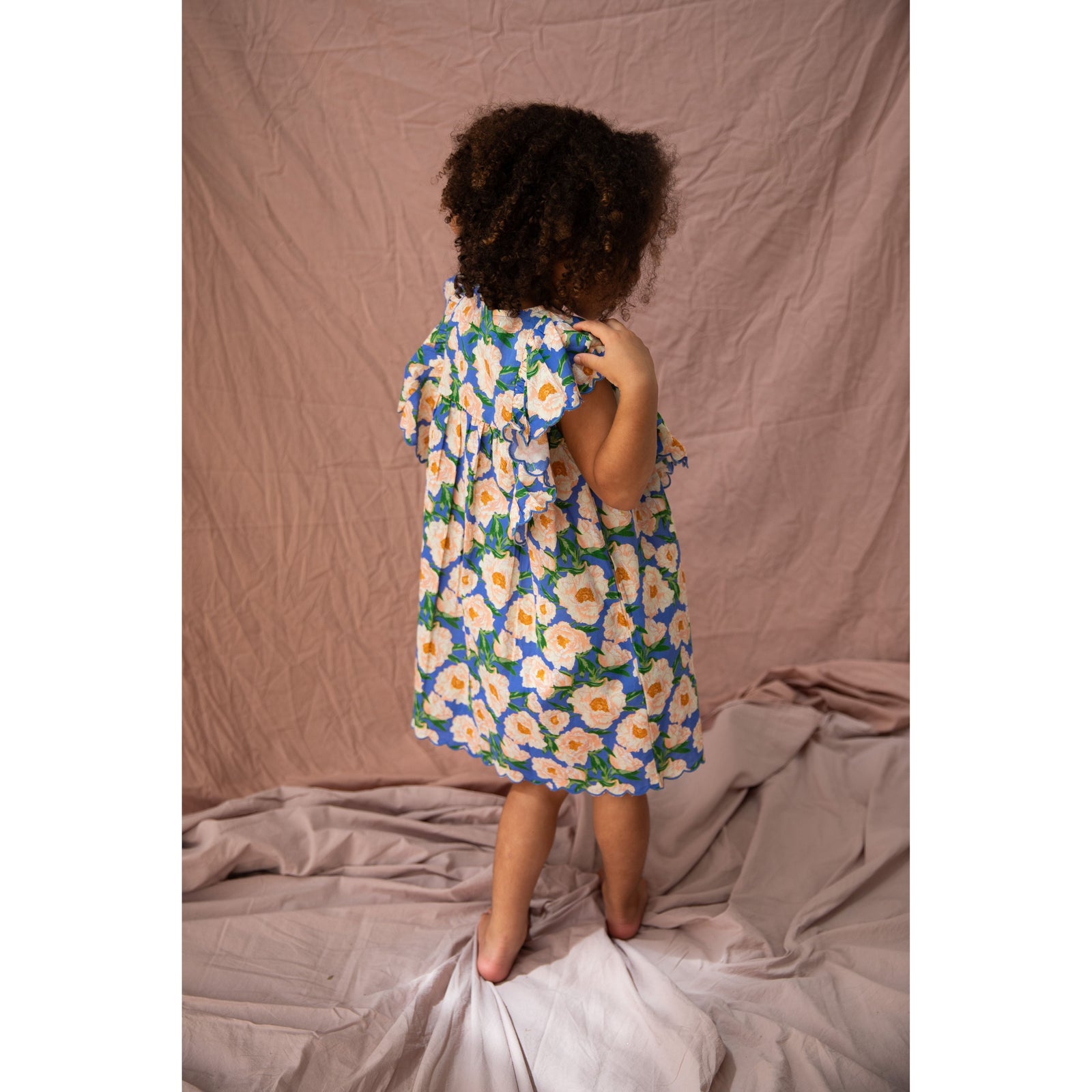 Sophia Dress-Soiree Bouquet Bondi Blue