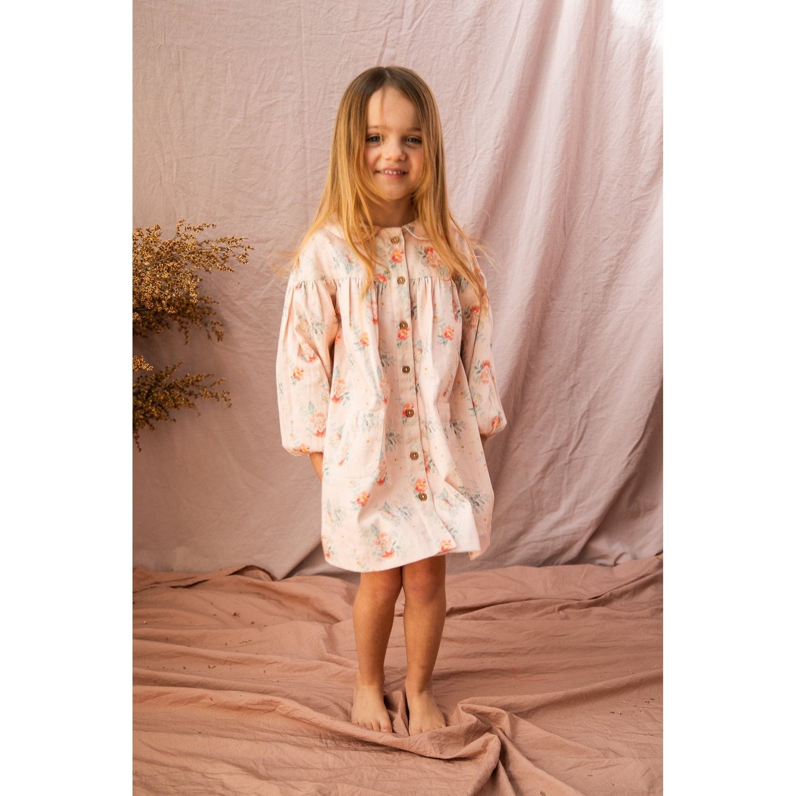 Stevie Dress-VoVo Pink Country Garden