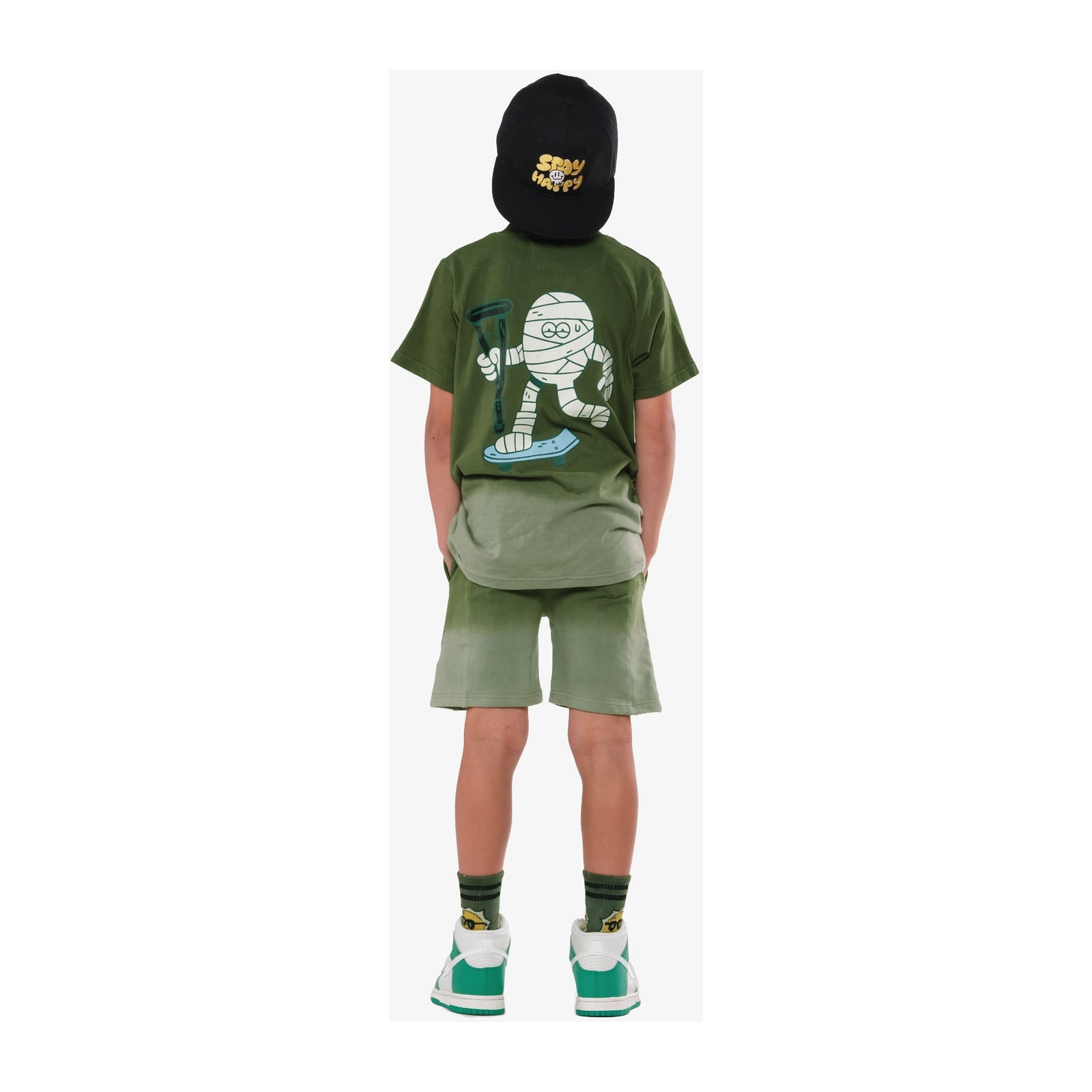 Green Tie-Dye Skate Socks