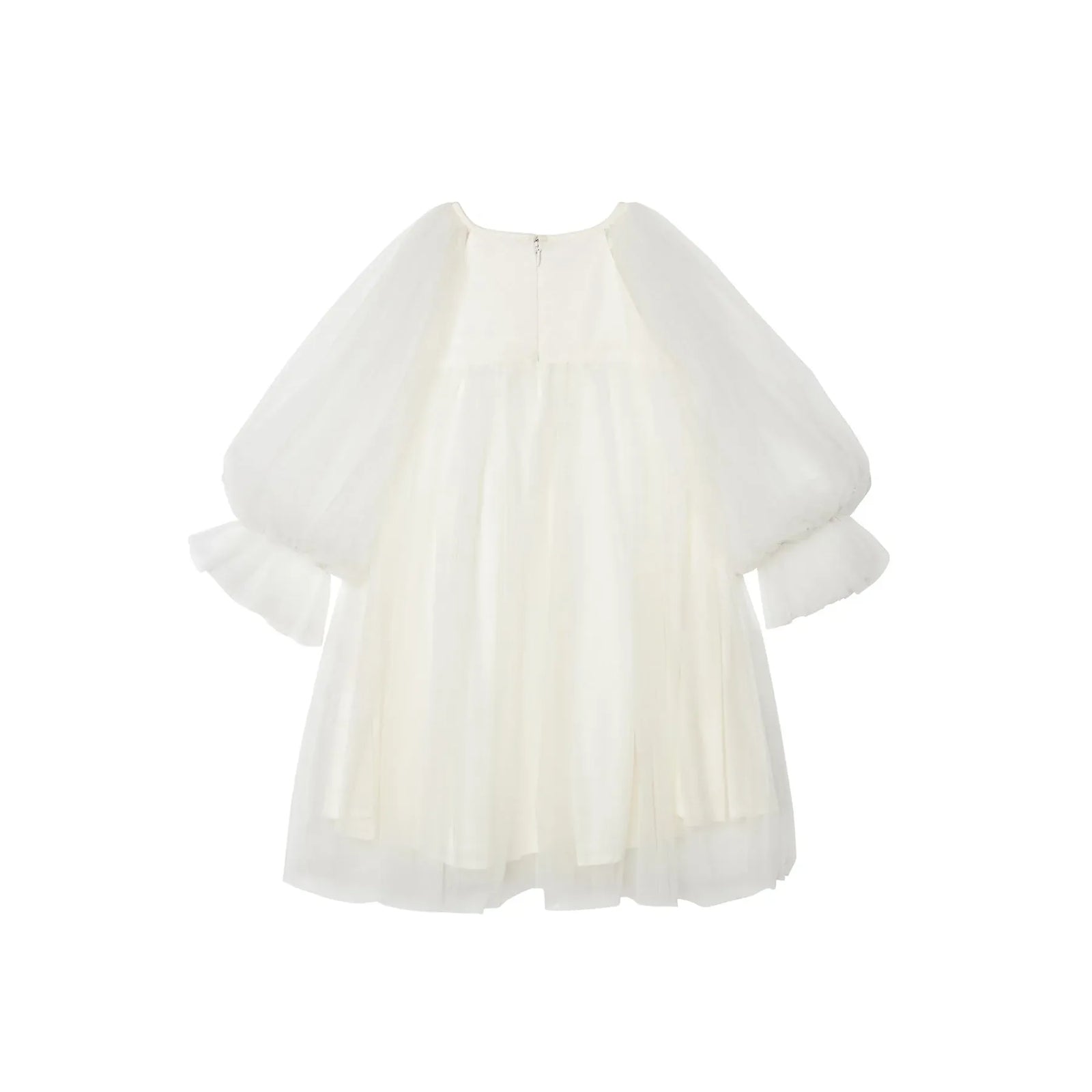 Snowy Petal Tulle Dress