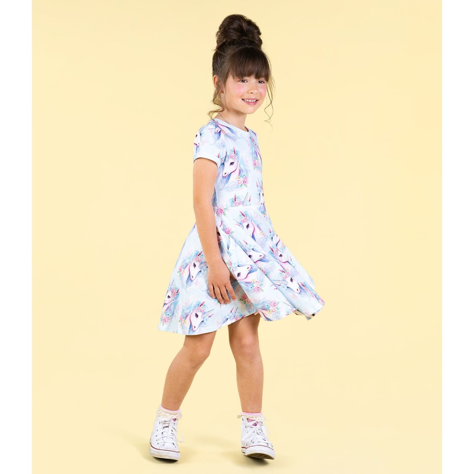 Blue Unicorn Waisted Dress