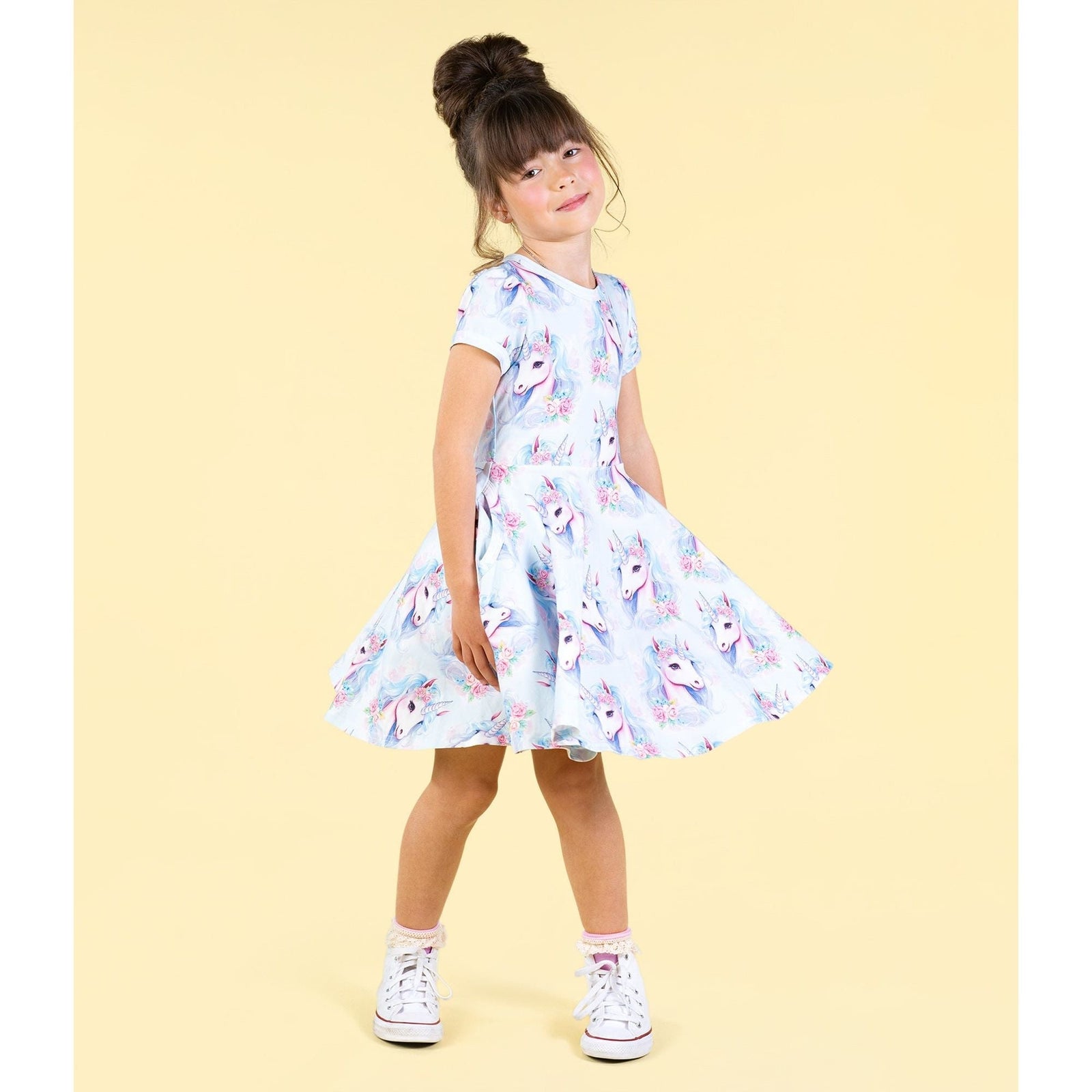 Blue Unicorn Waisted Dress