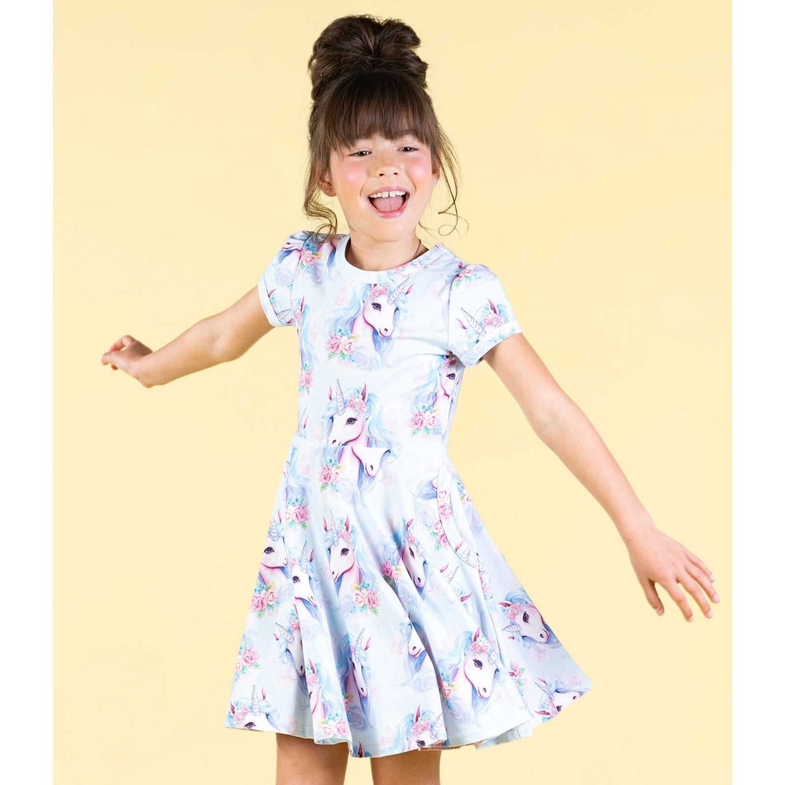 Blue Unicorn Waisted Dress