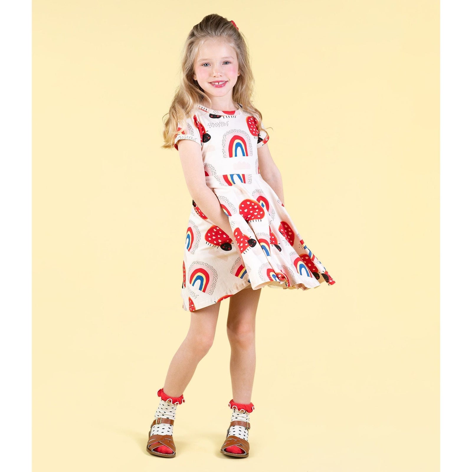 Love Bug Rainbow Waisted Dress