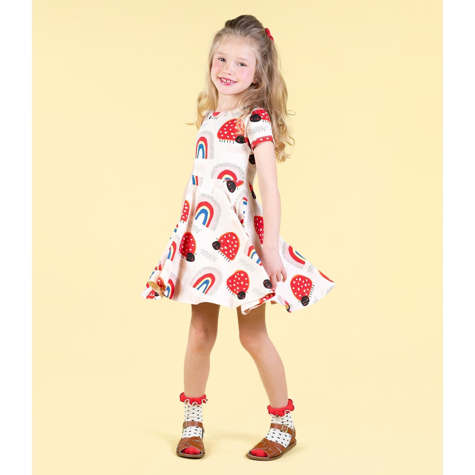 Love Bug Rainbow Waisted Dress