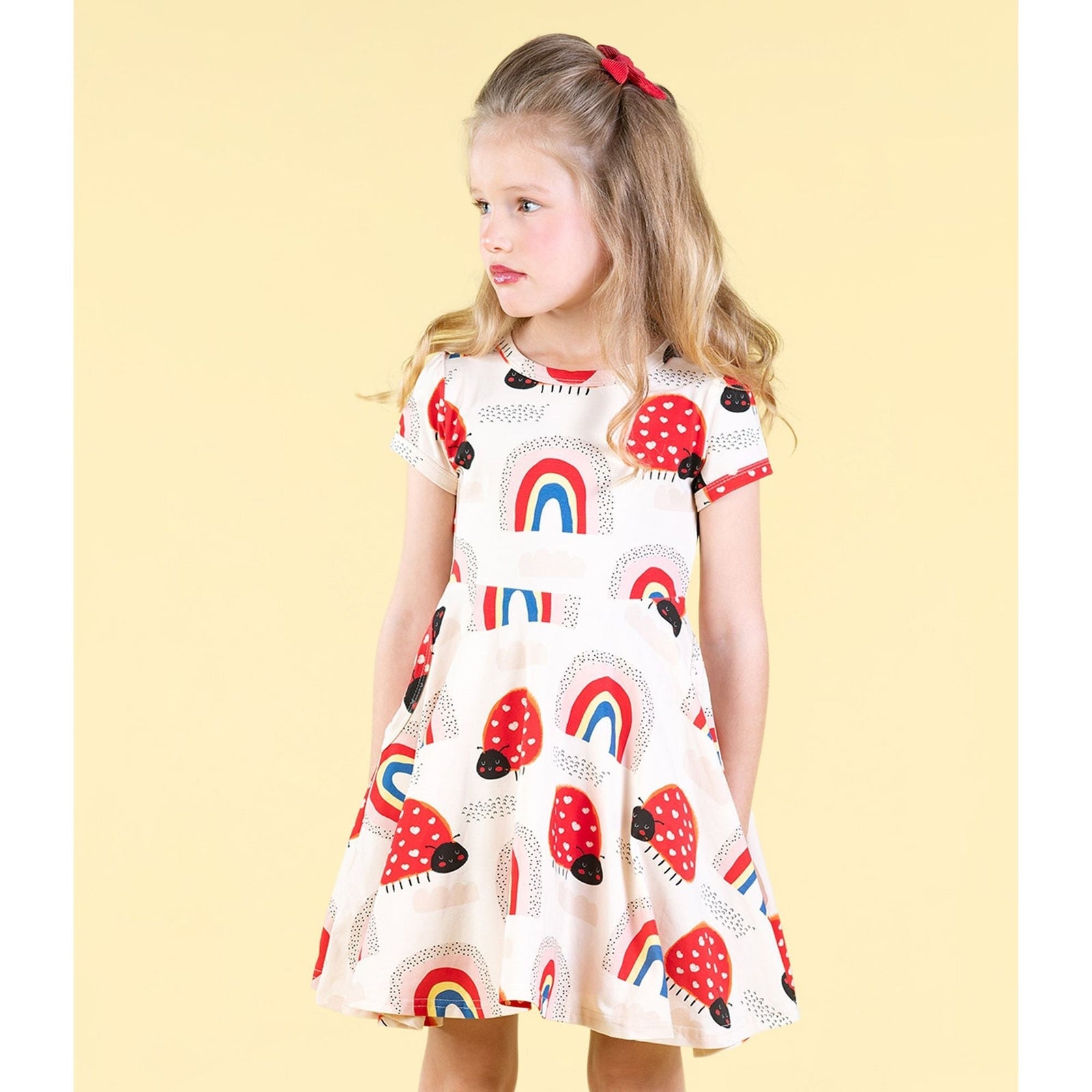 Love Bug Rainbow Waisted Dress