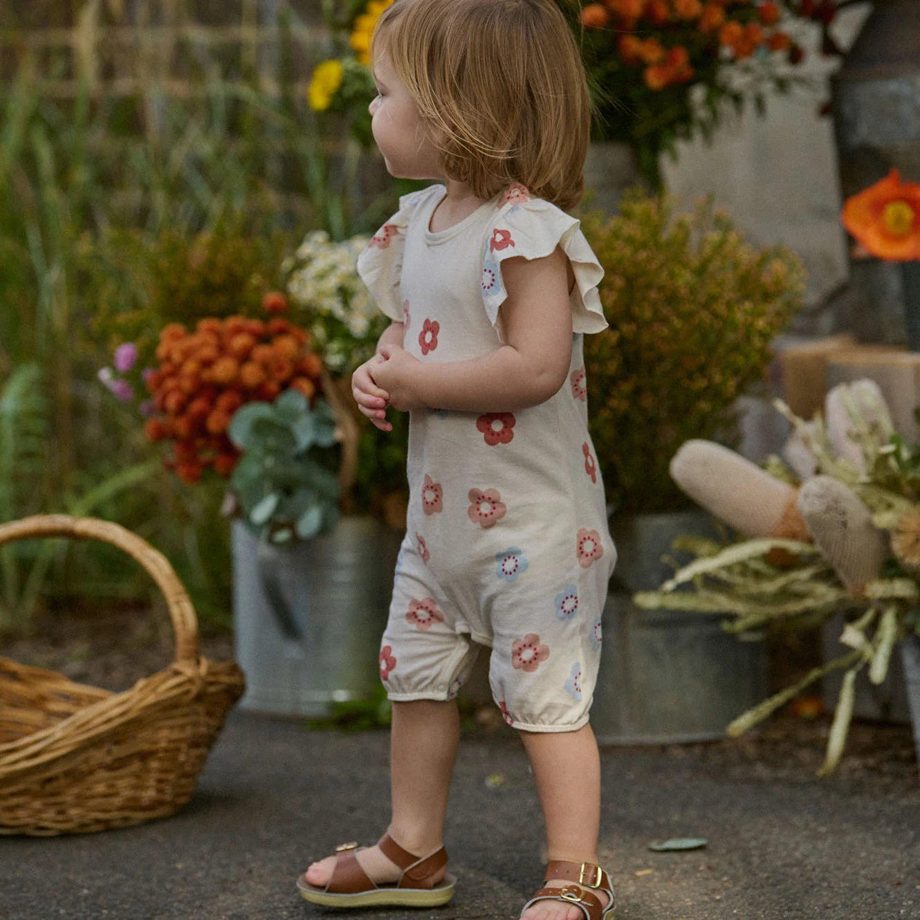Tilly Suit - Flora Stamp Print