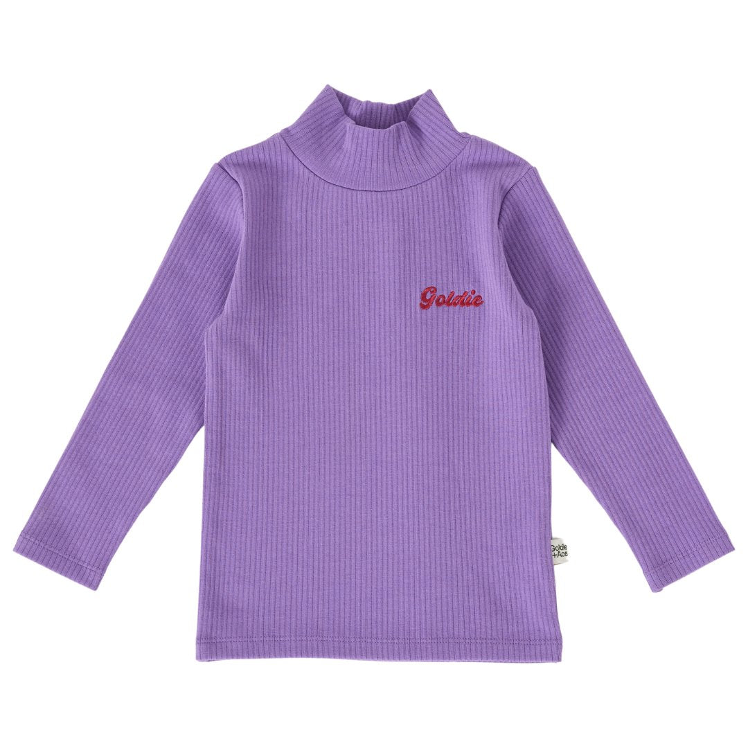 Embroidered Rib Skivvy Grape