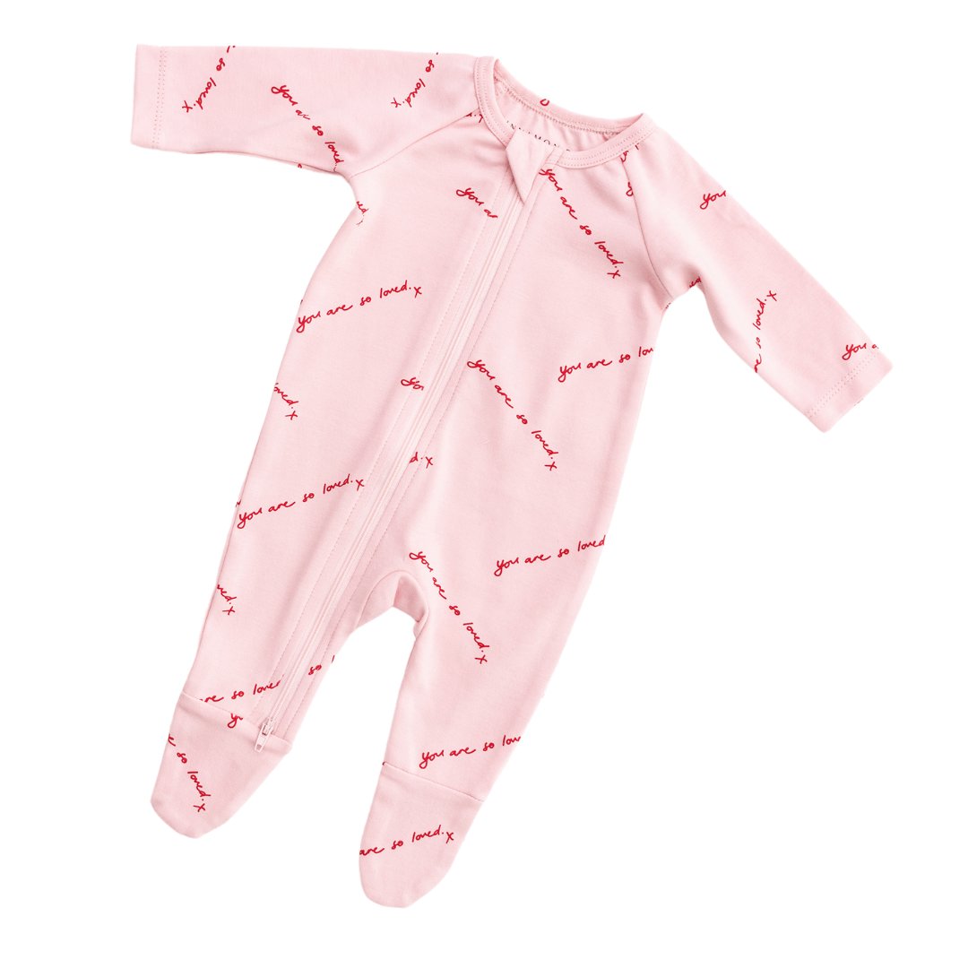 You Are So Loved Growsuit Baby Pink