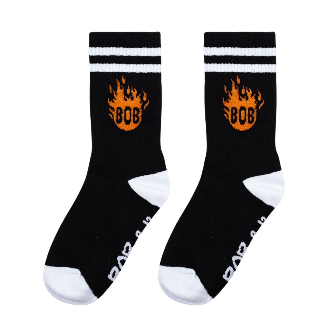 Black Flamin' Socks Size
