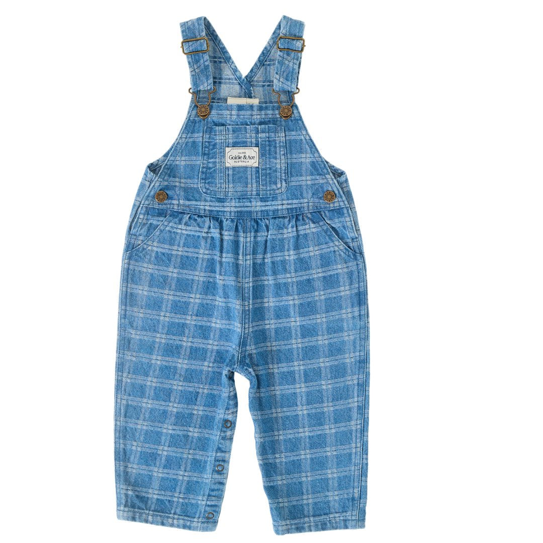 Austin Denim Check Overalls