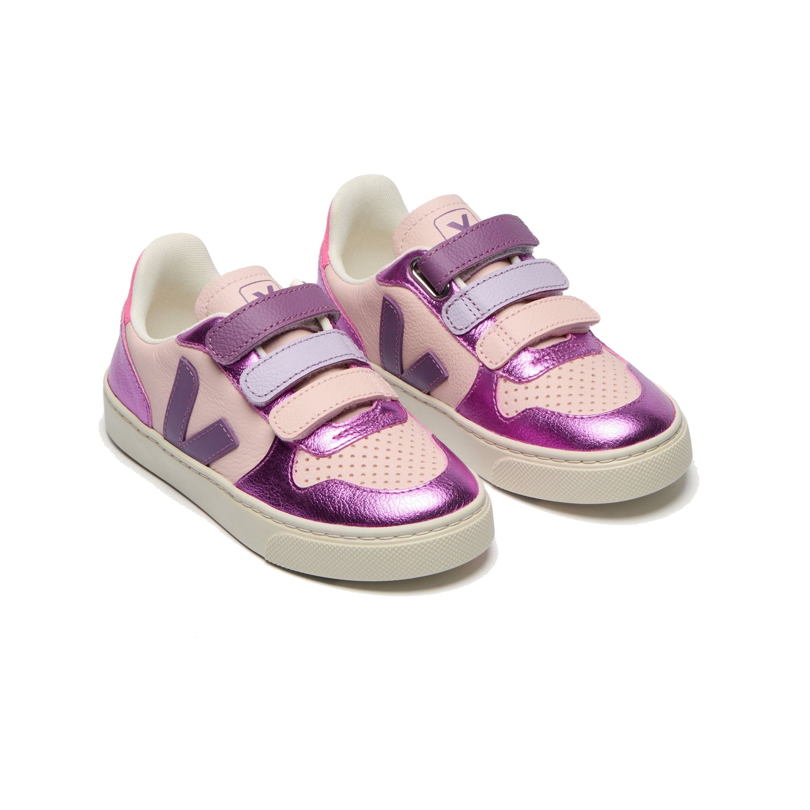 Small V-10 Chromefree Leather Petale Multico-Cosmos