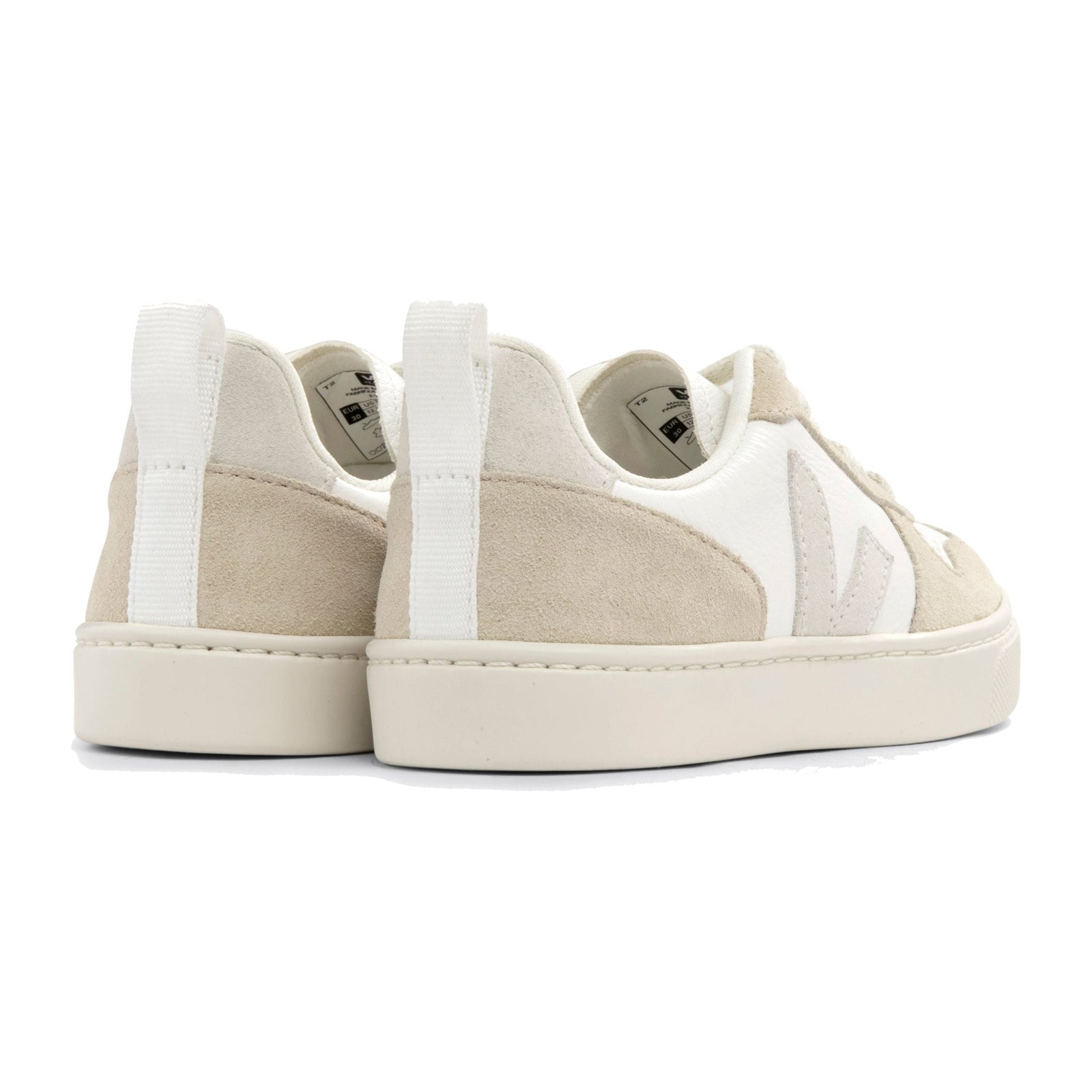 Small V-10 Laces Chromefree Leather - White Natural