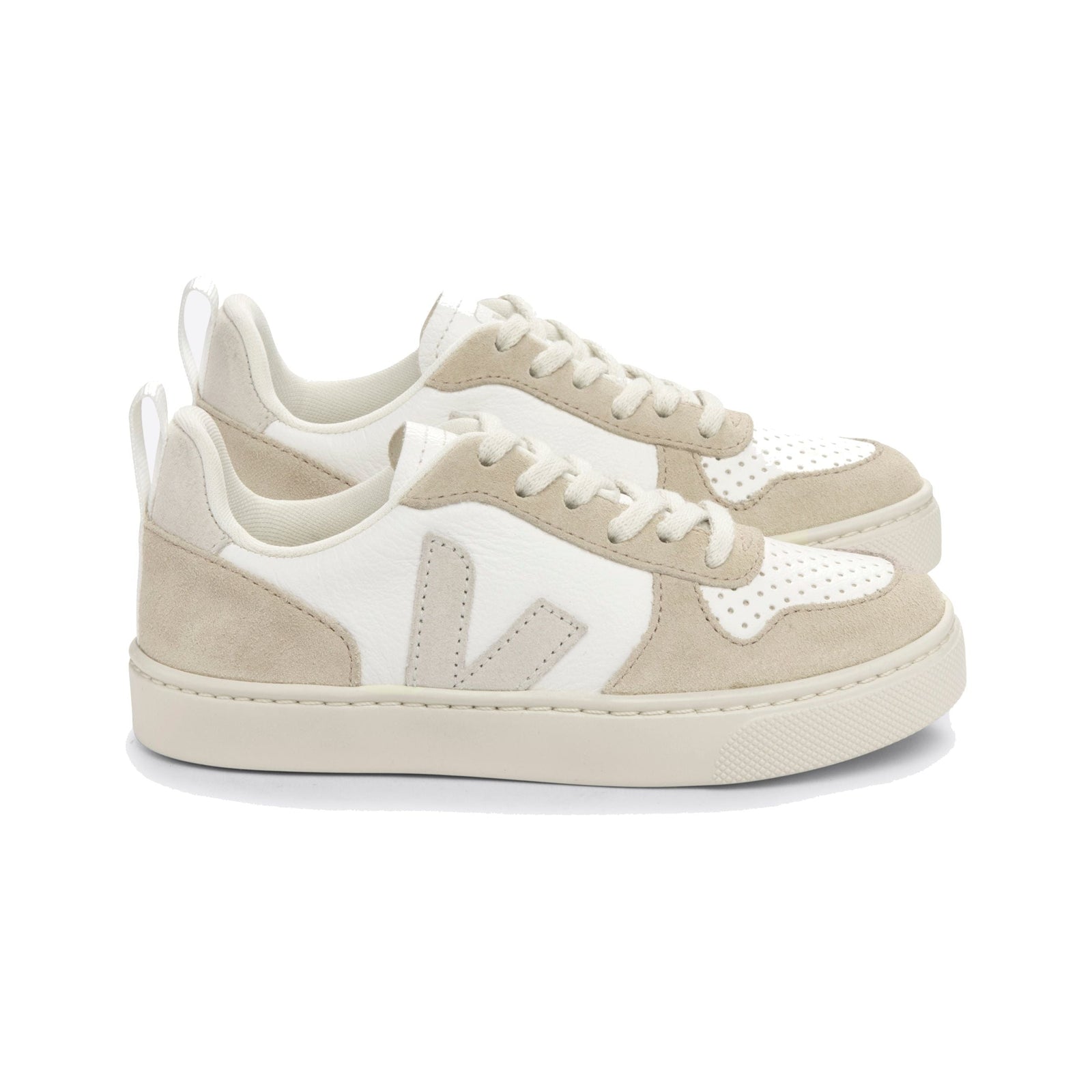 Small V-10 Laces Chromefree Leather - White Natural