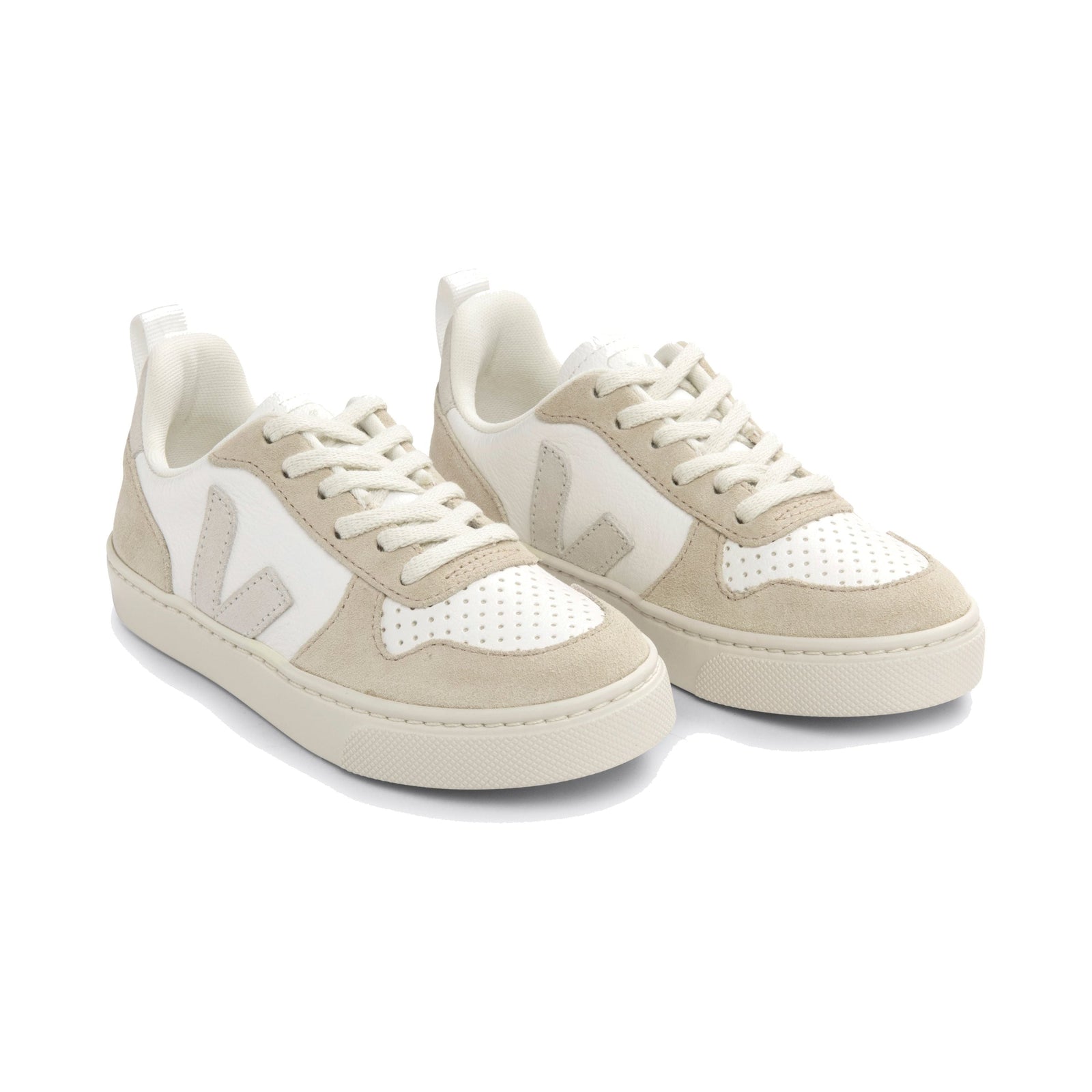 Small V-10 Laces Chromefree Leather - White Natural