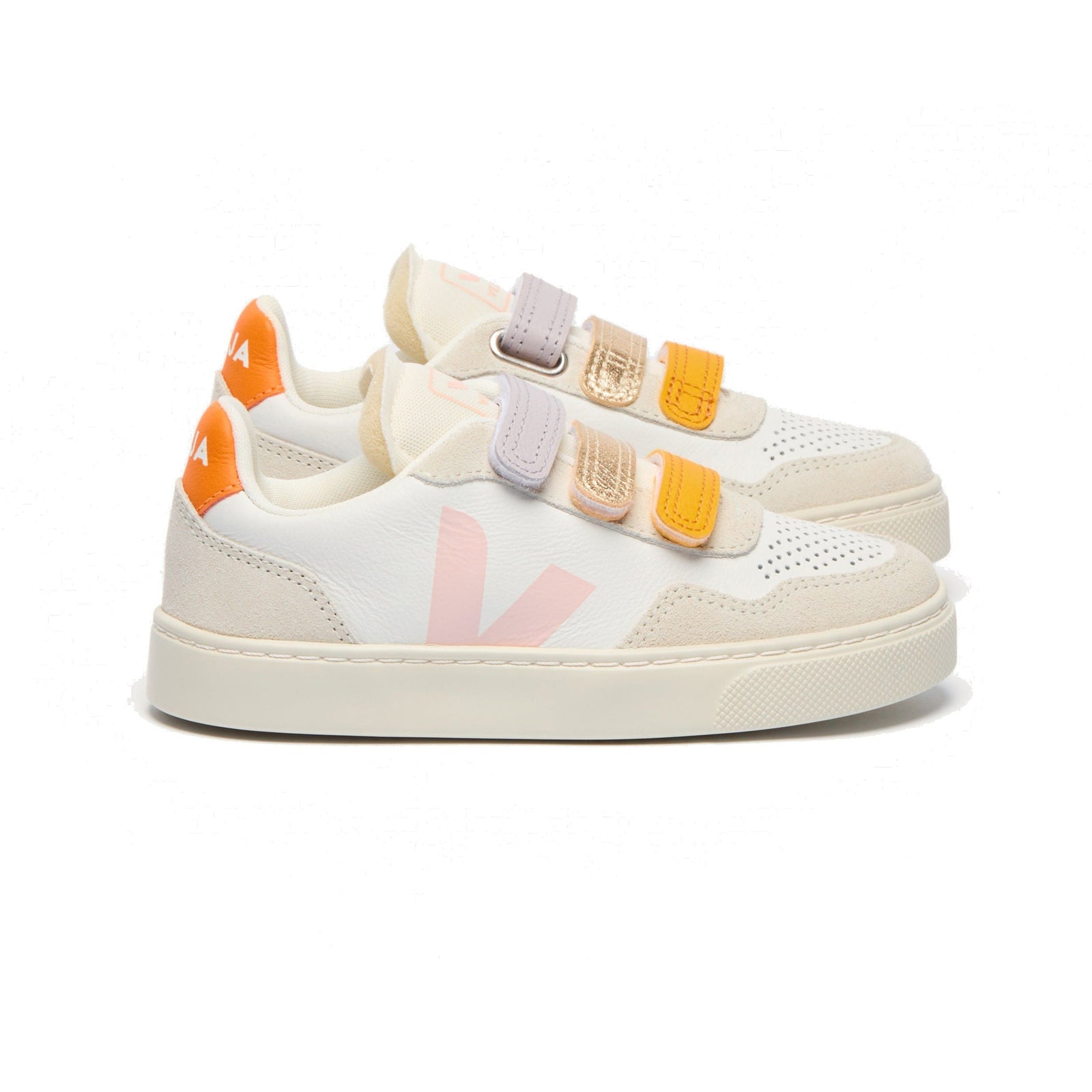 Small V-90 O.T. Leather Multico-White-Petale