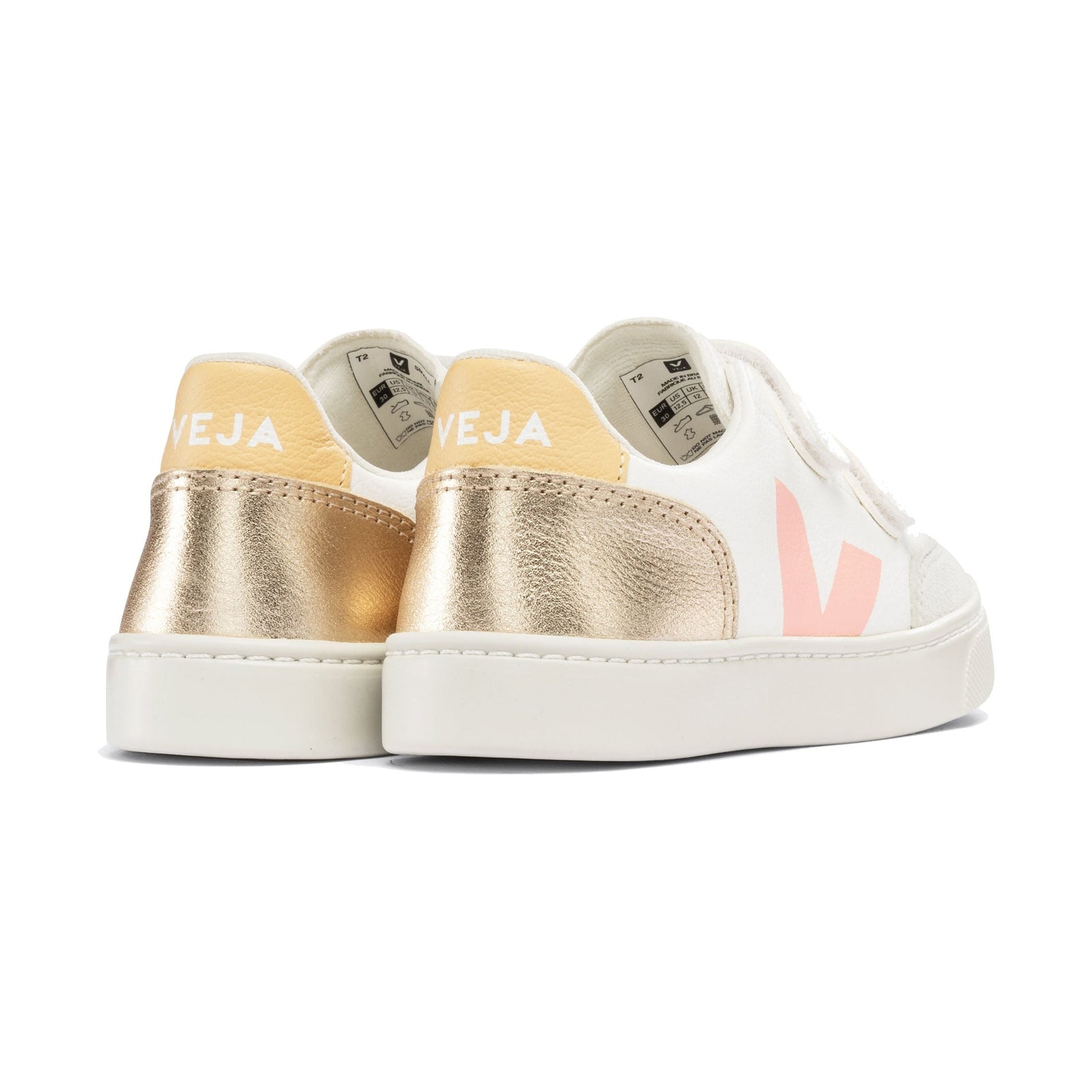 Small V-12 Chromefree Leather - White Platine