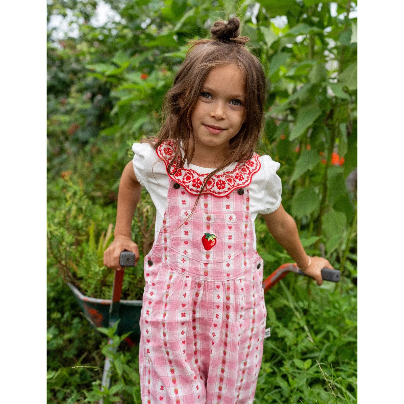 Goldie Vintage Overalls Very Berry Gingham