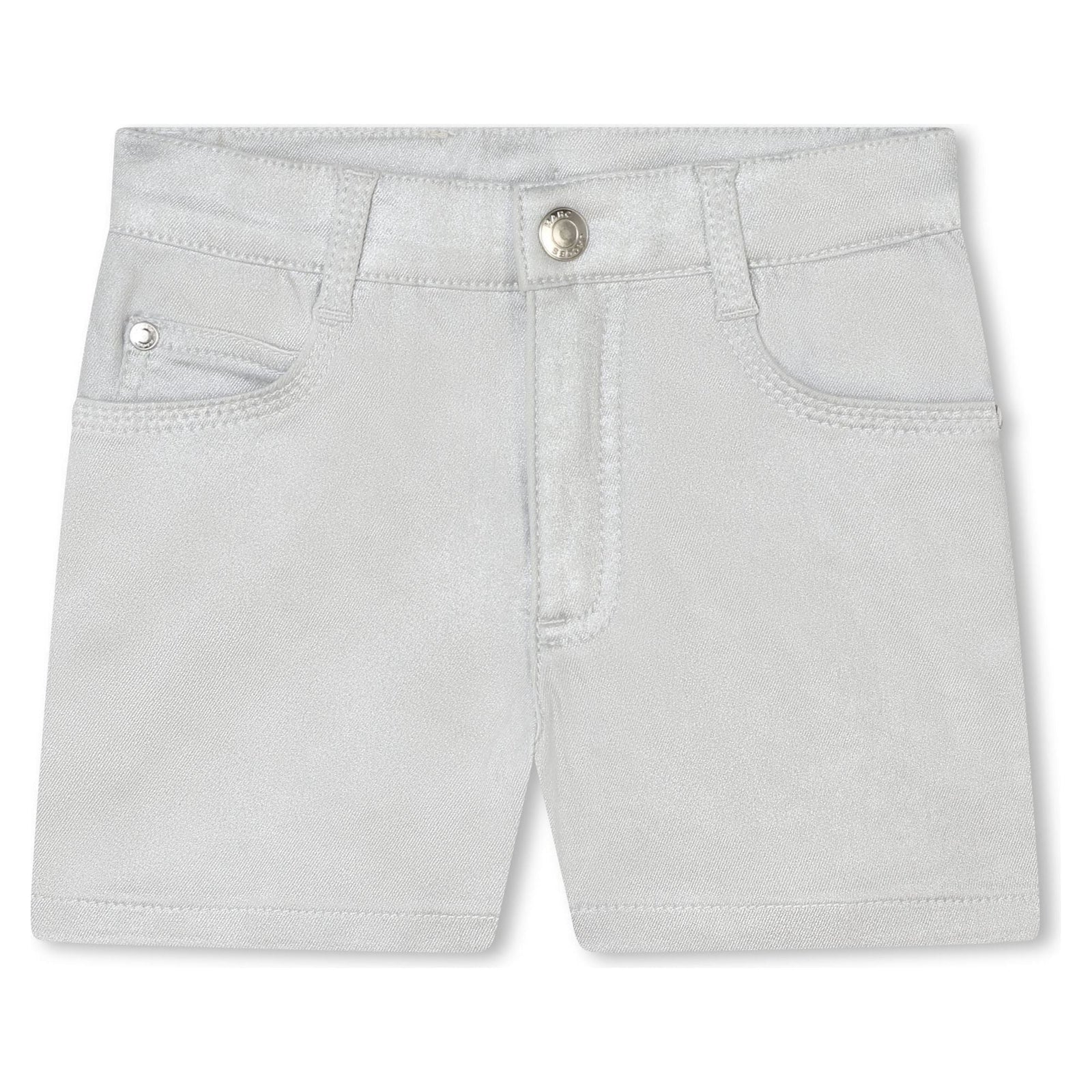 Silver Denim Shorts