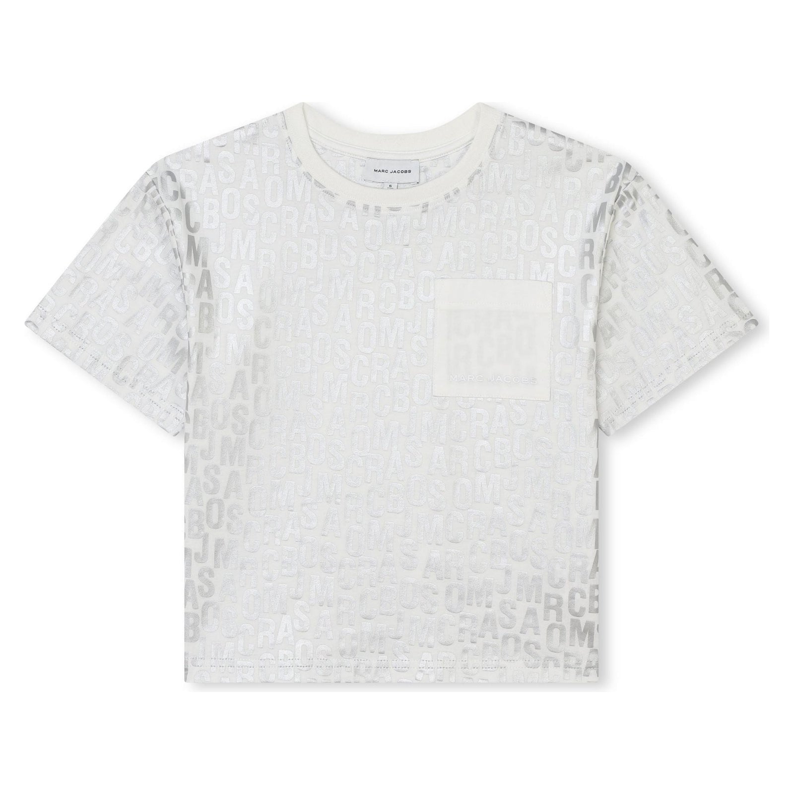 Jumbled Logo Silver Tee Shirt