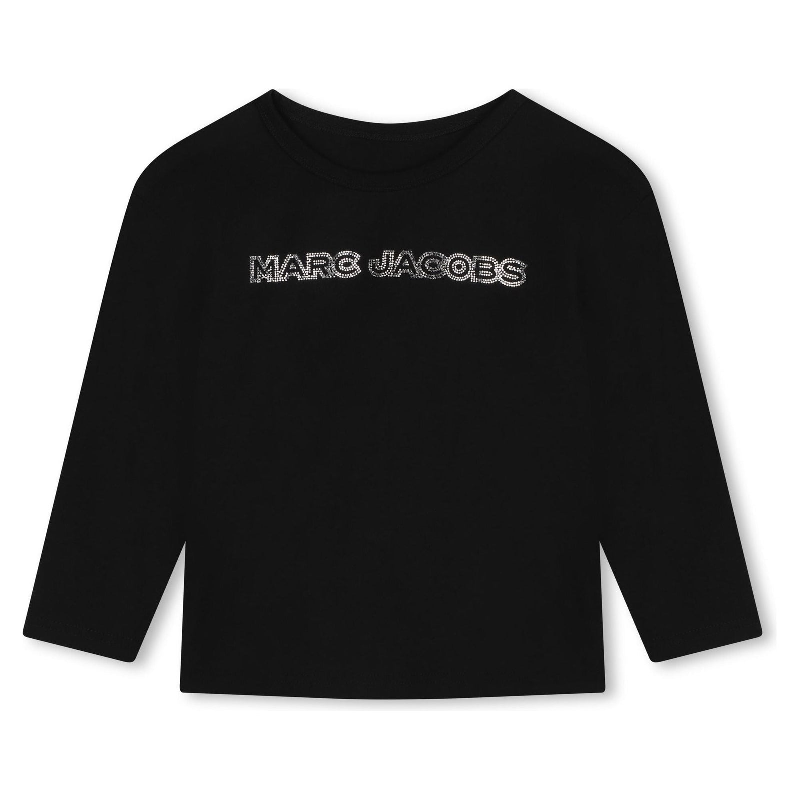 Crystal Logo Long Sleeve T-Shirt - Black