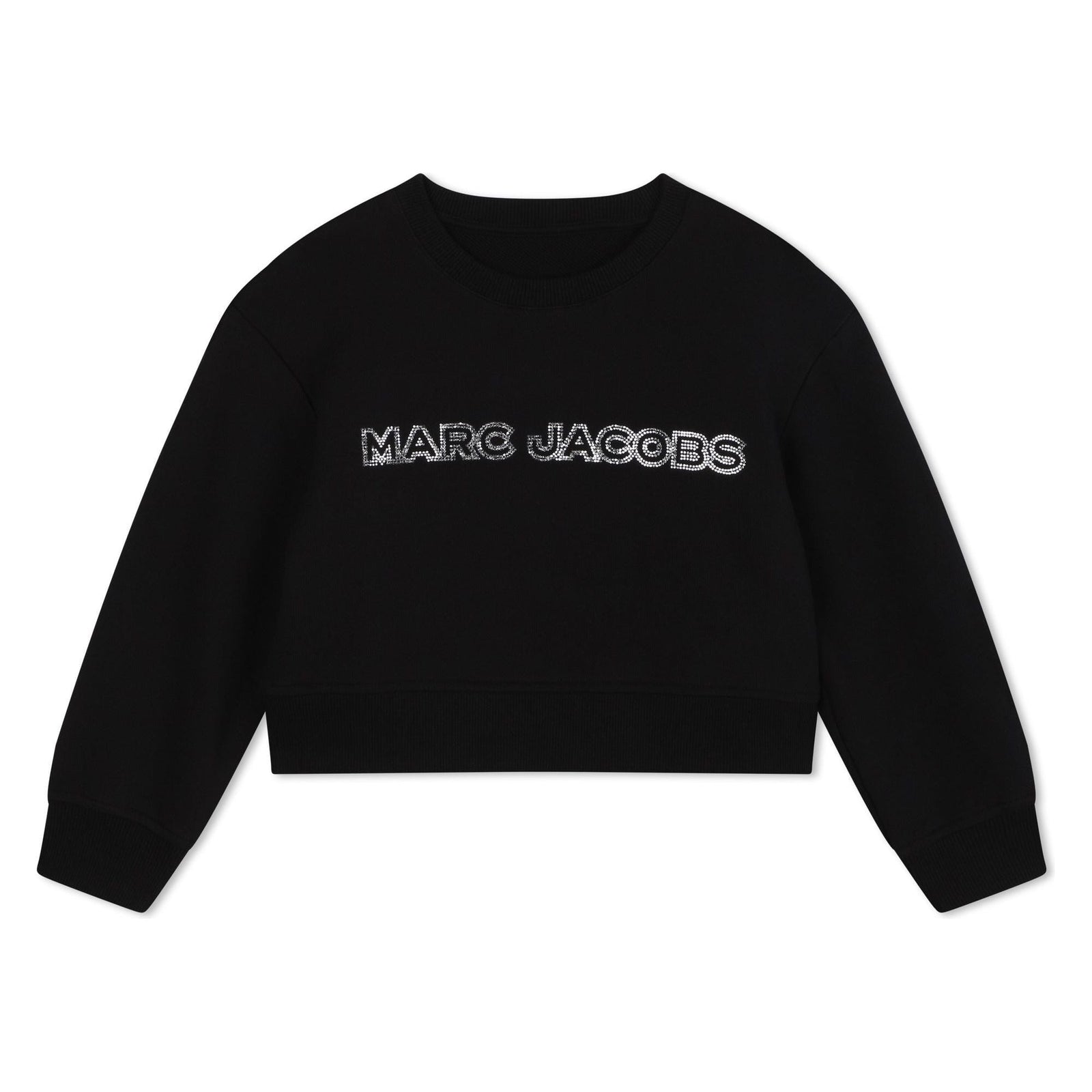 Cropped Fleece Sweatshirt - Black