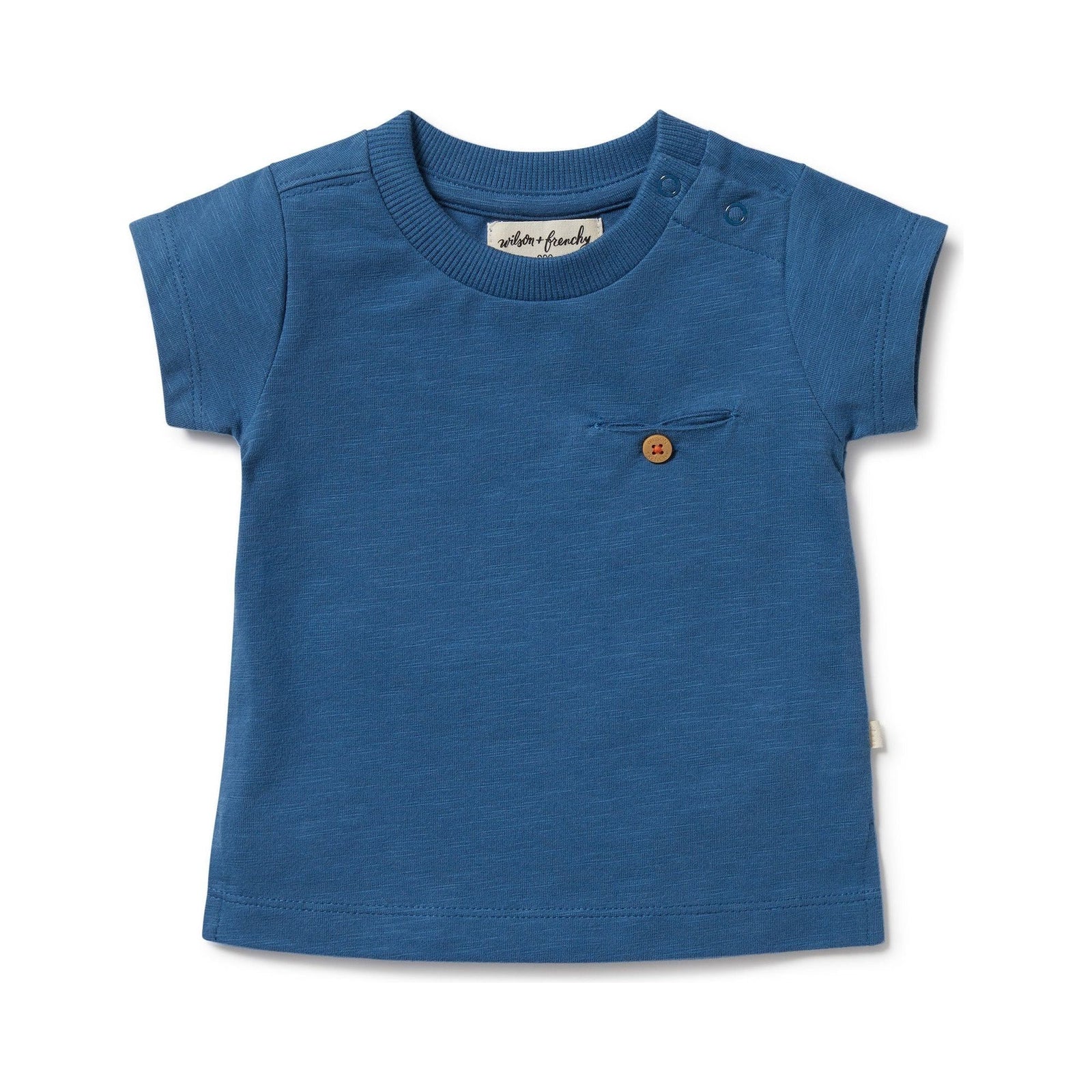 Dark Blue Organic Pocket Tee