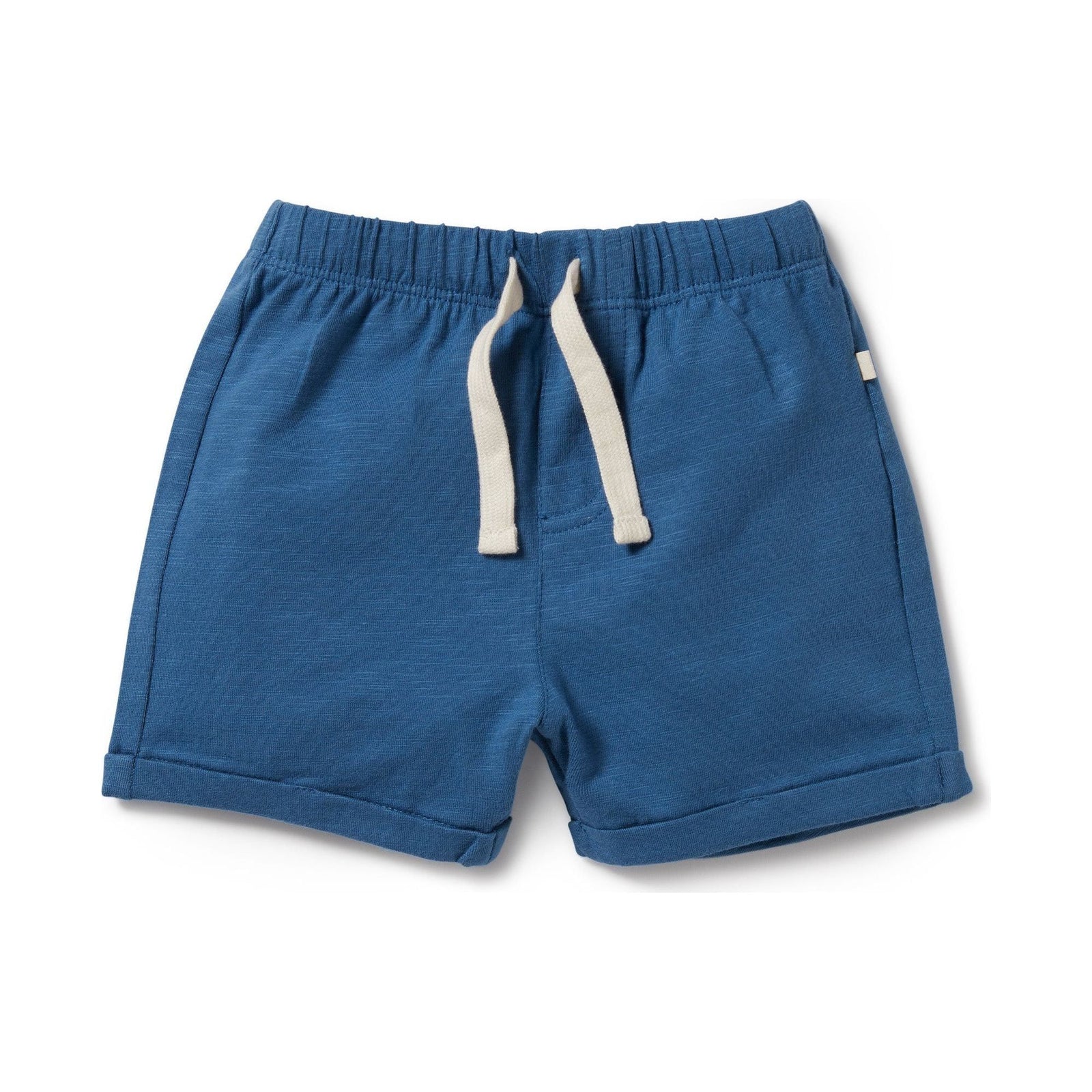 Dark Blue Organic Tie Front Short