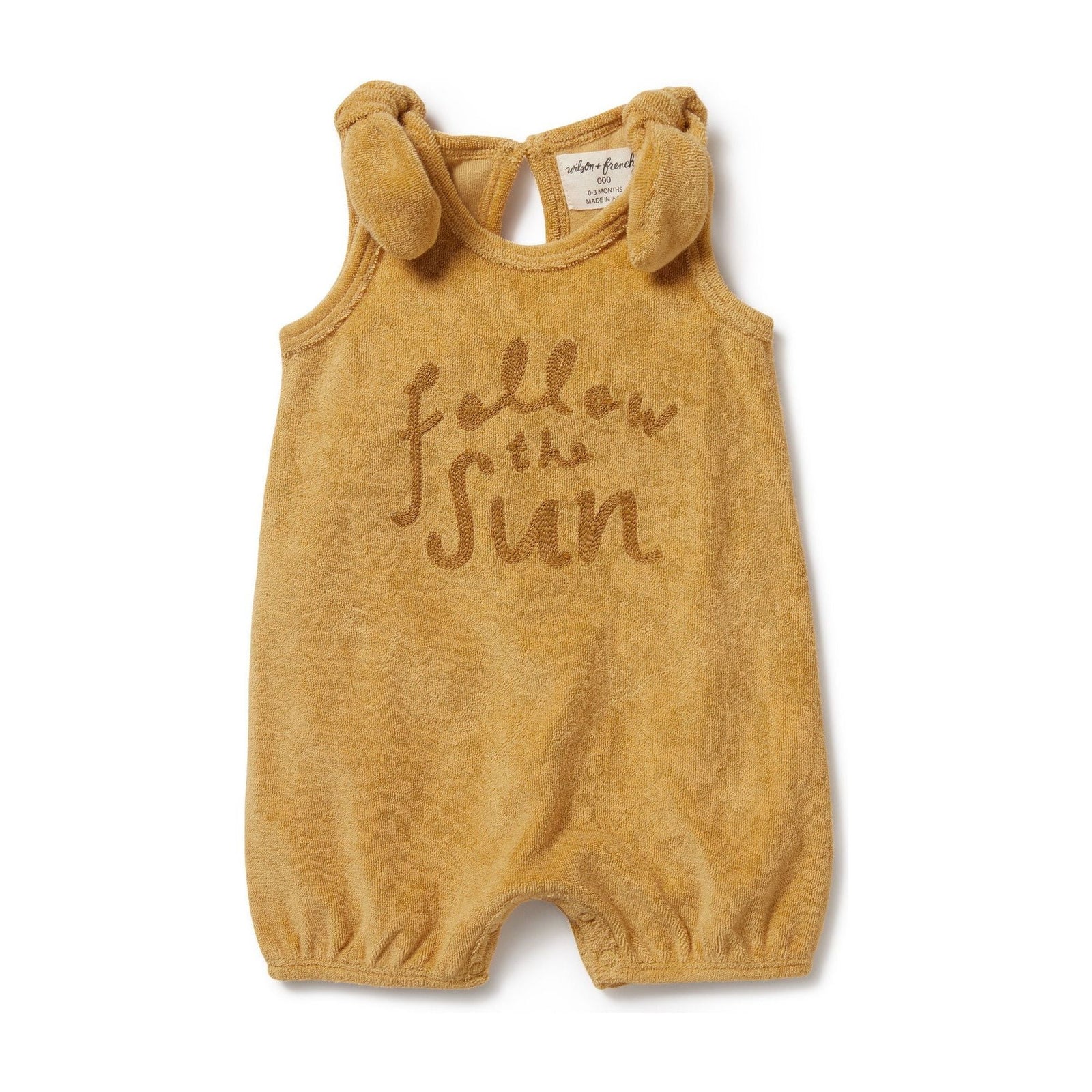 Follow The Sun Organic Terry Tie Playsuit