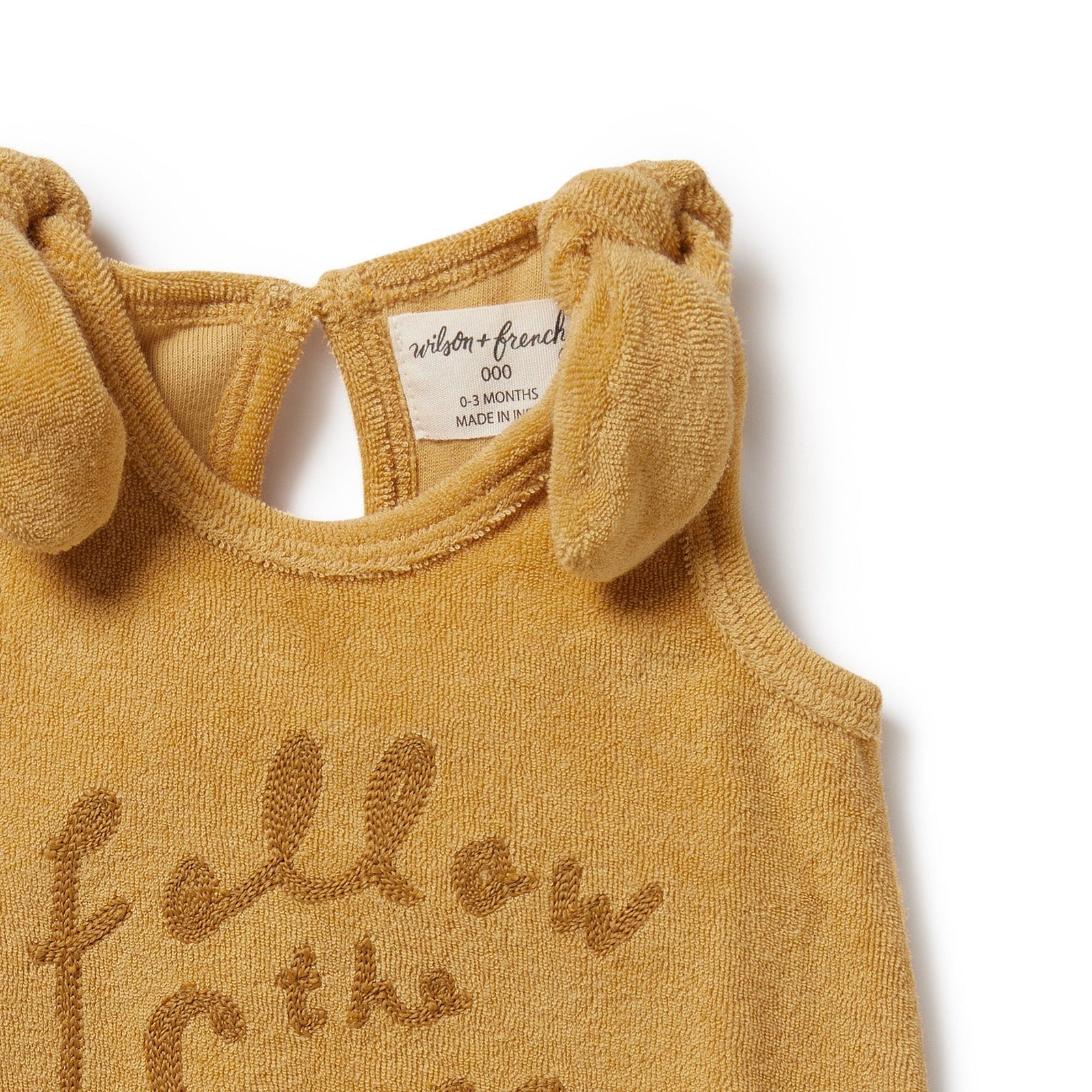 Follow The Sun Organic Terry Tie Playsuit