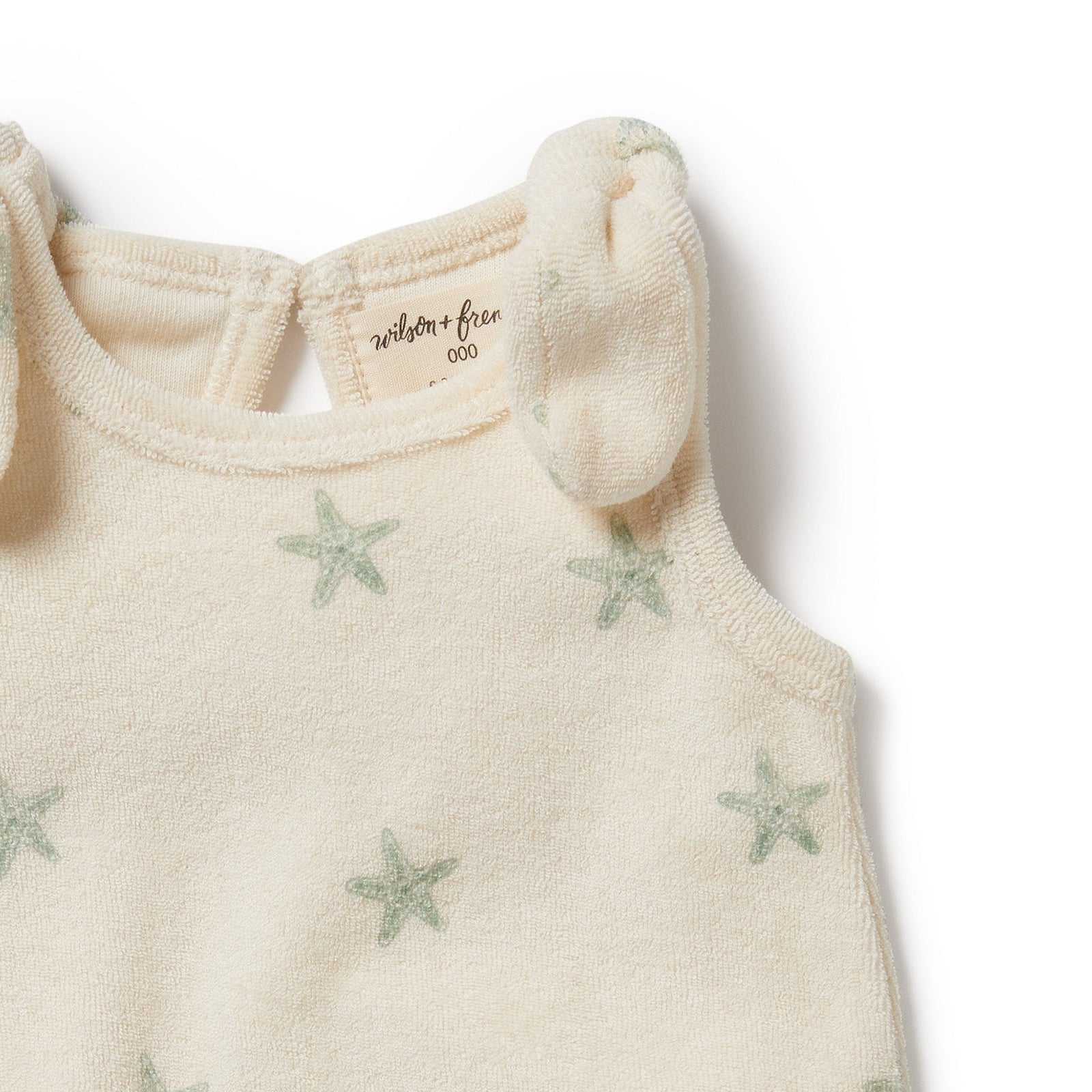 Tiny Starfish Organic Terry Tie Playsuit
