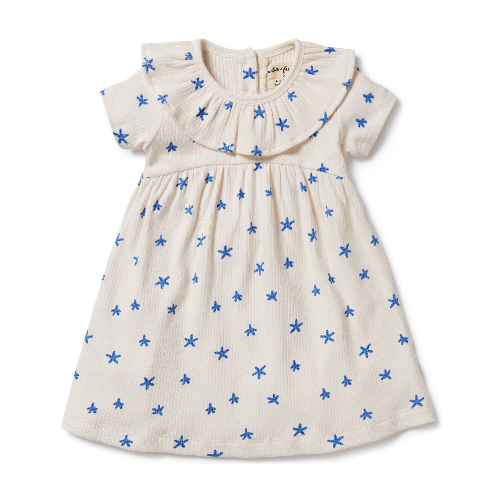 Little Starfish Organic Rib Ruffle Dress