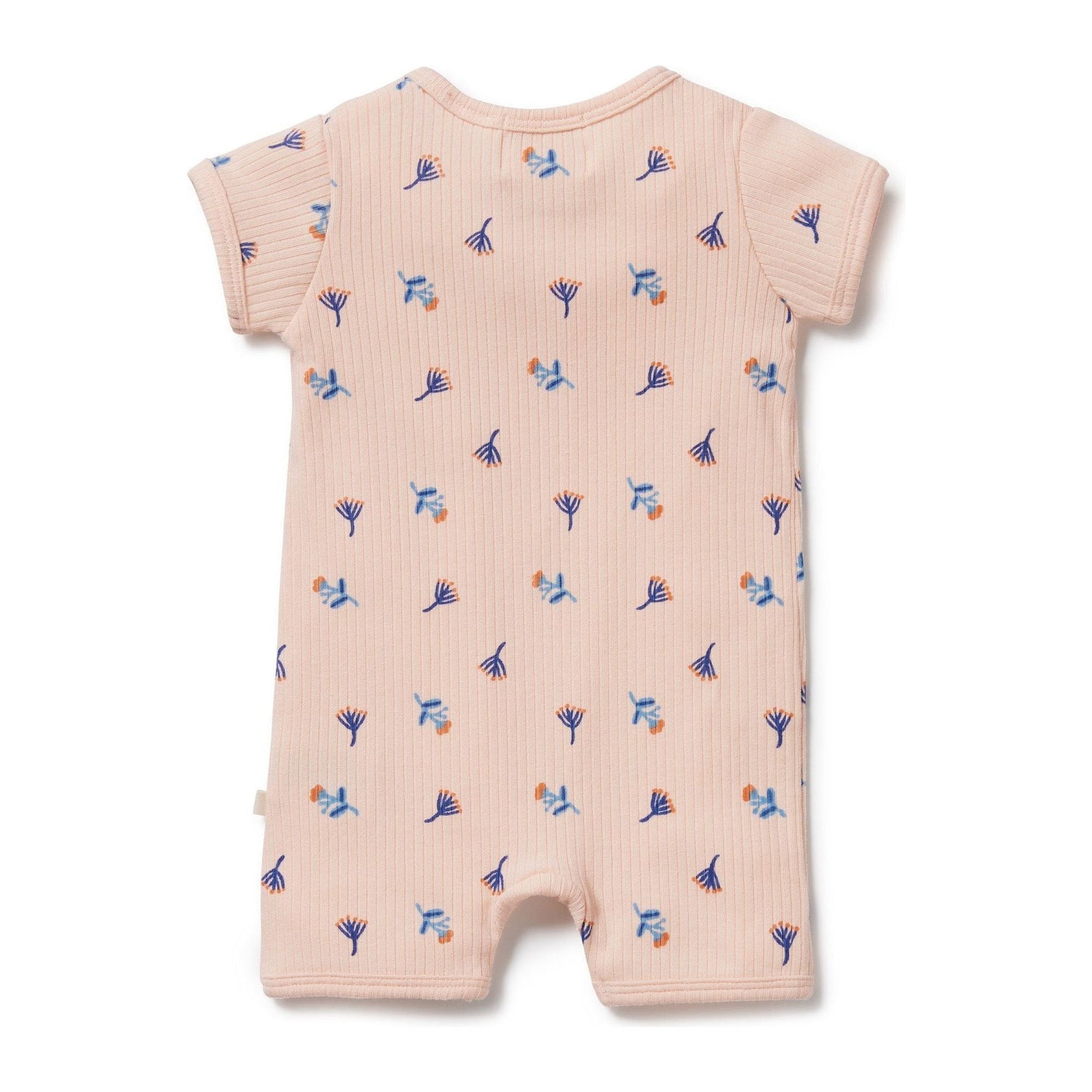 Little Flower Organic Rib Zipsuit
