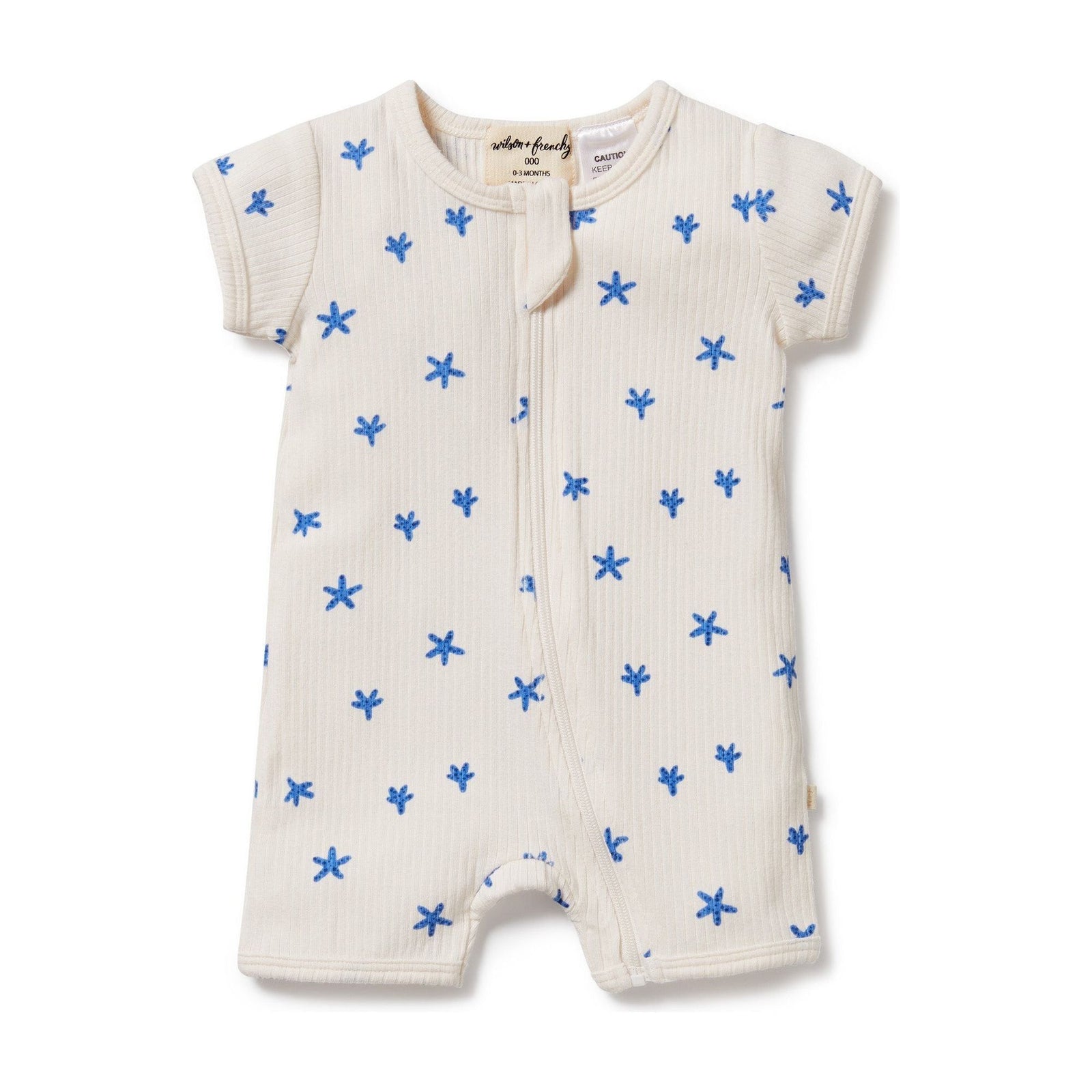 Little Starfish Organic Rib Zipsuit