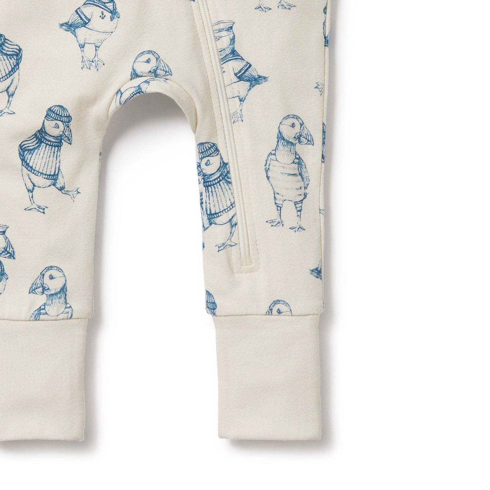 Petit Puffin Organic Zipsuit with Feet
