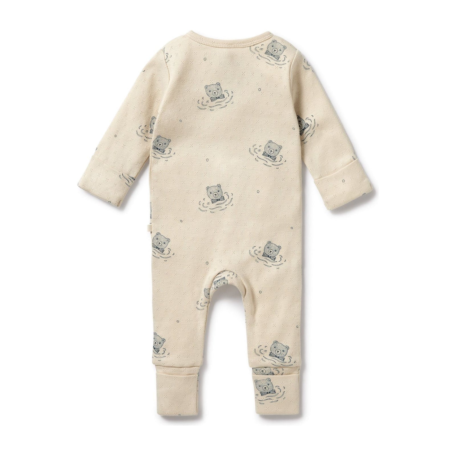 Little Bear Organic Pointelle Zipsuit with Feet